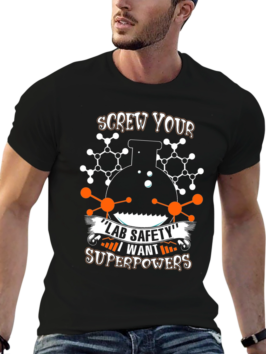 Screw Lab Safety T-Shirt: Science Superpowers Design