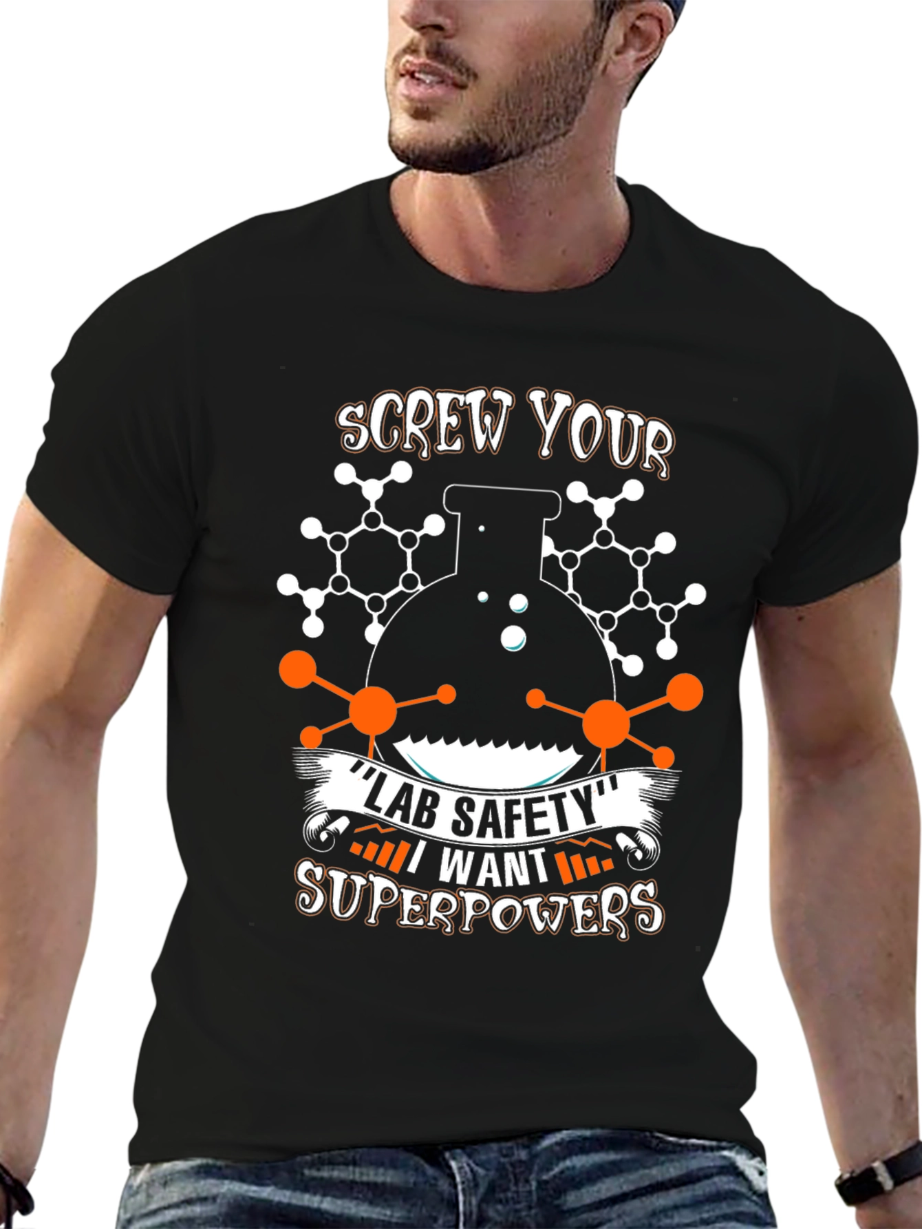 Screw Lab Safety T-Shirt: Science Superpowers Design