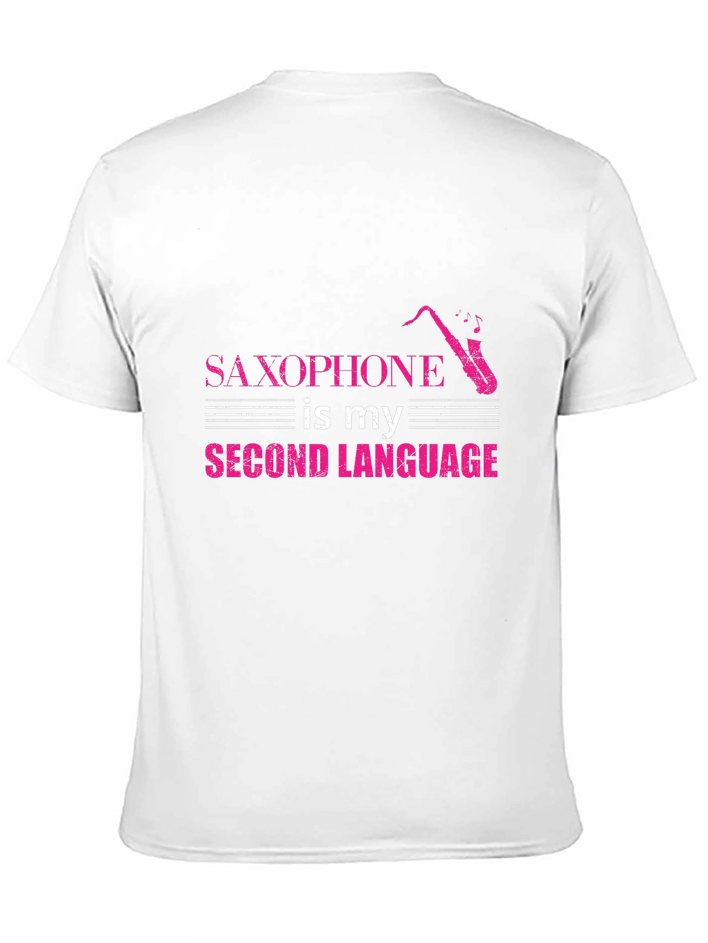 Saxophone is My Second Language Black Tee