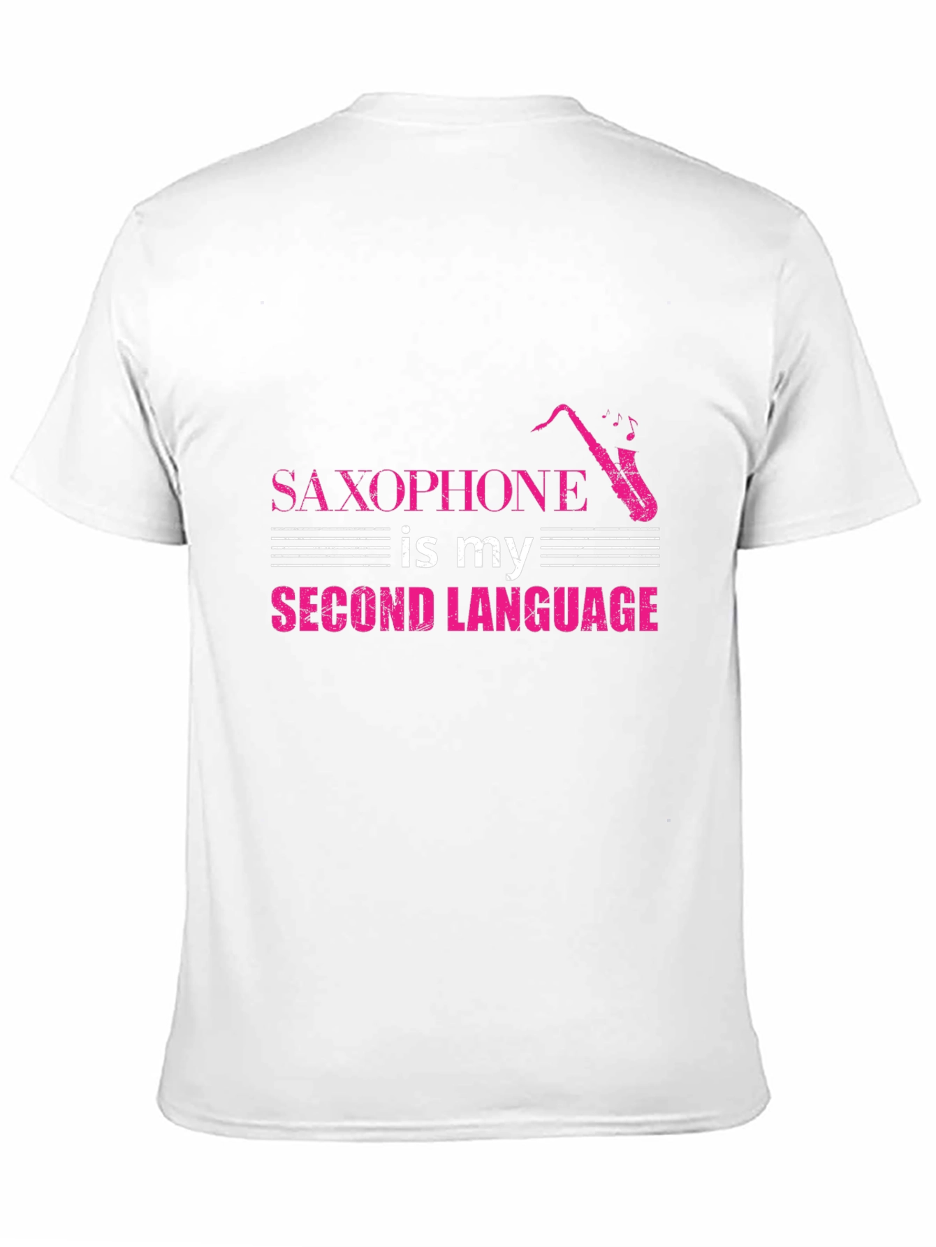 Saxophone is My Second Language Black Tee
