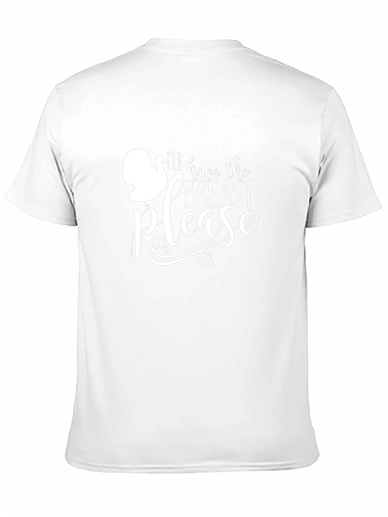 Funny Turkey Thanksgiving Breast Please Black T-Shirt