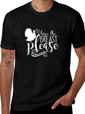 Funny Turkey Thanksgiving Breast Please Black T-Shirt