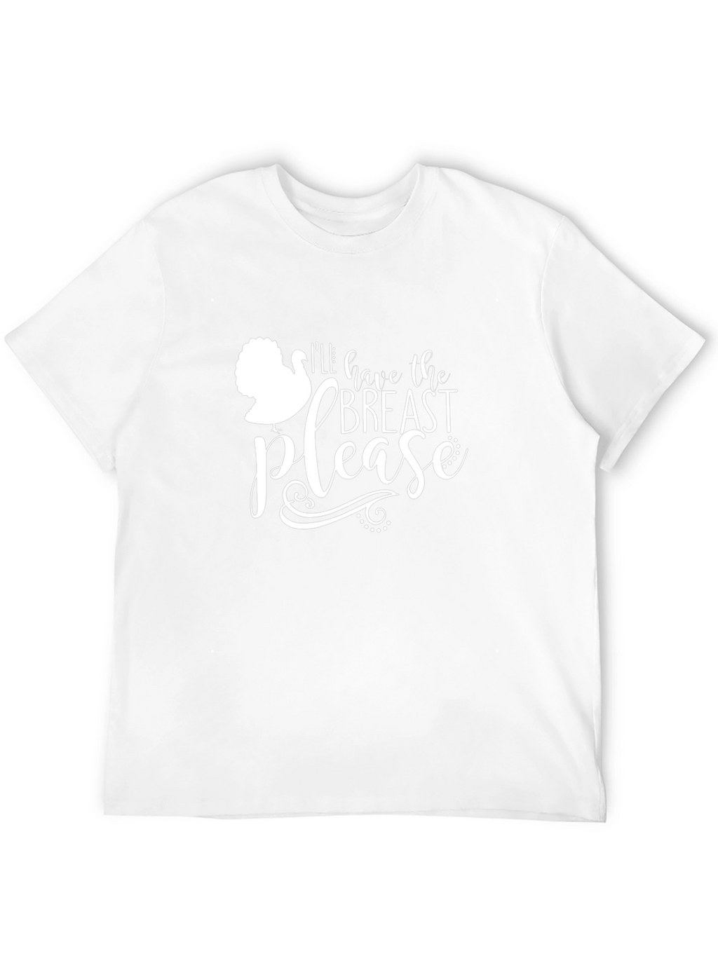 Funny Turkey Thanksgiving Breast Please Black T-Shirt