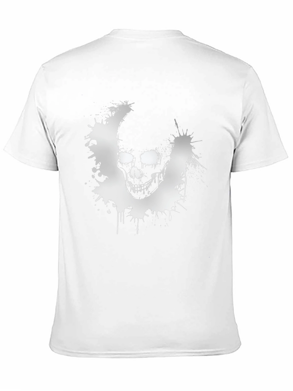 Skull Splatter Graphic T-Shirt - Black