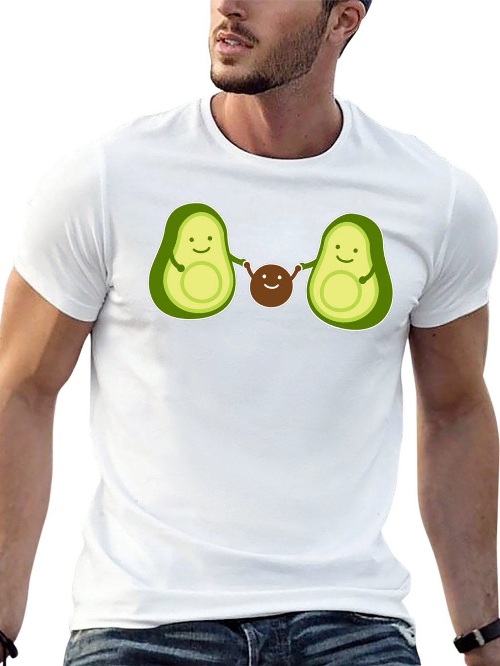 Avocado Family Graphic Tee - Black