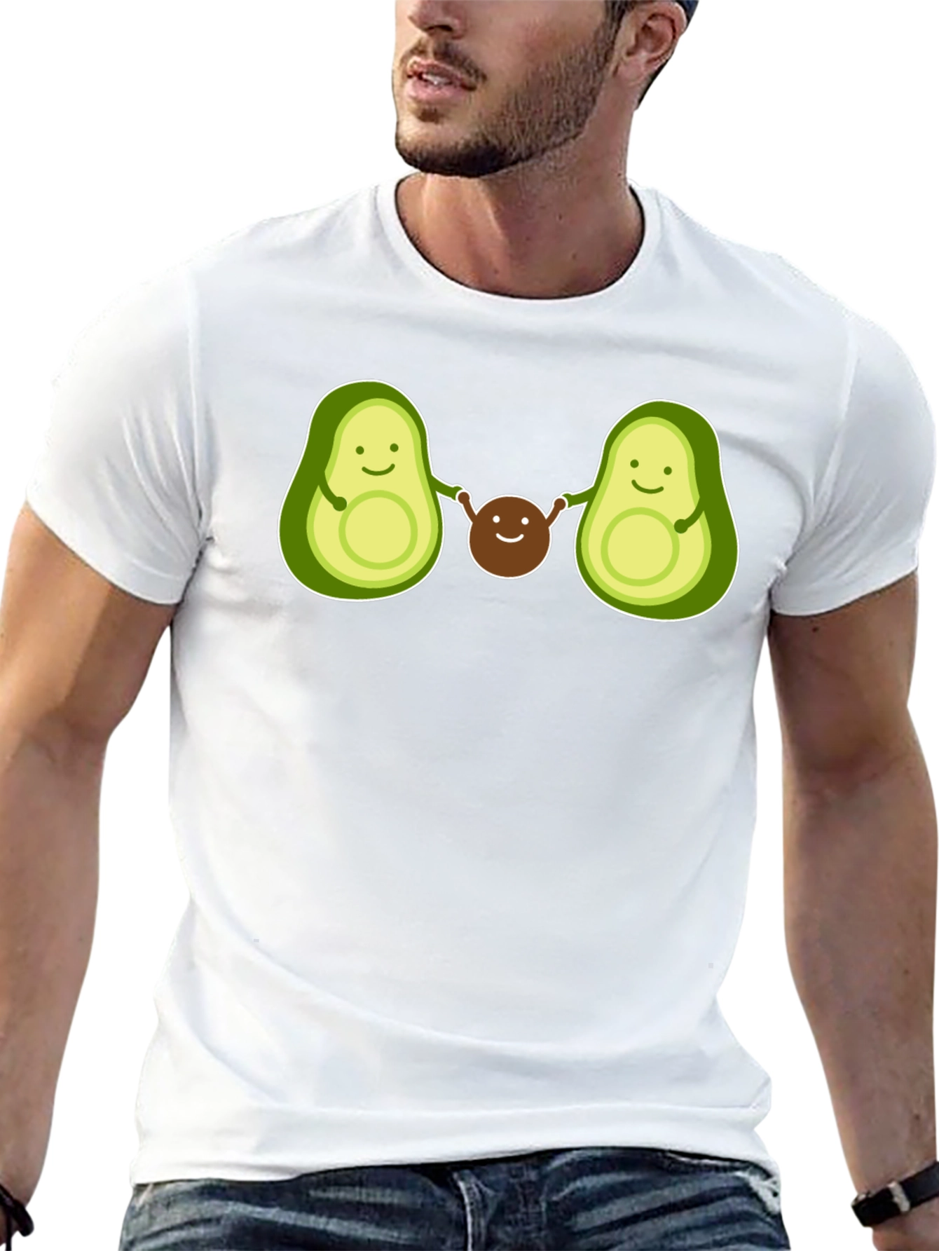 Avocado Family Graphic Tee - Black
