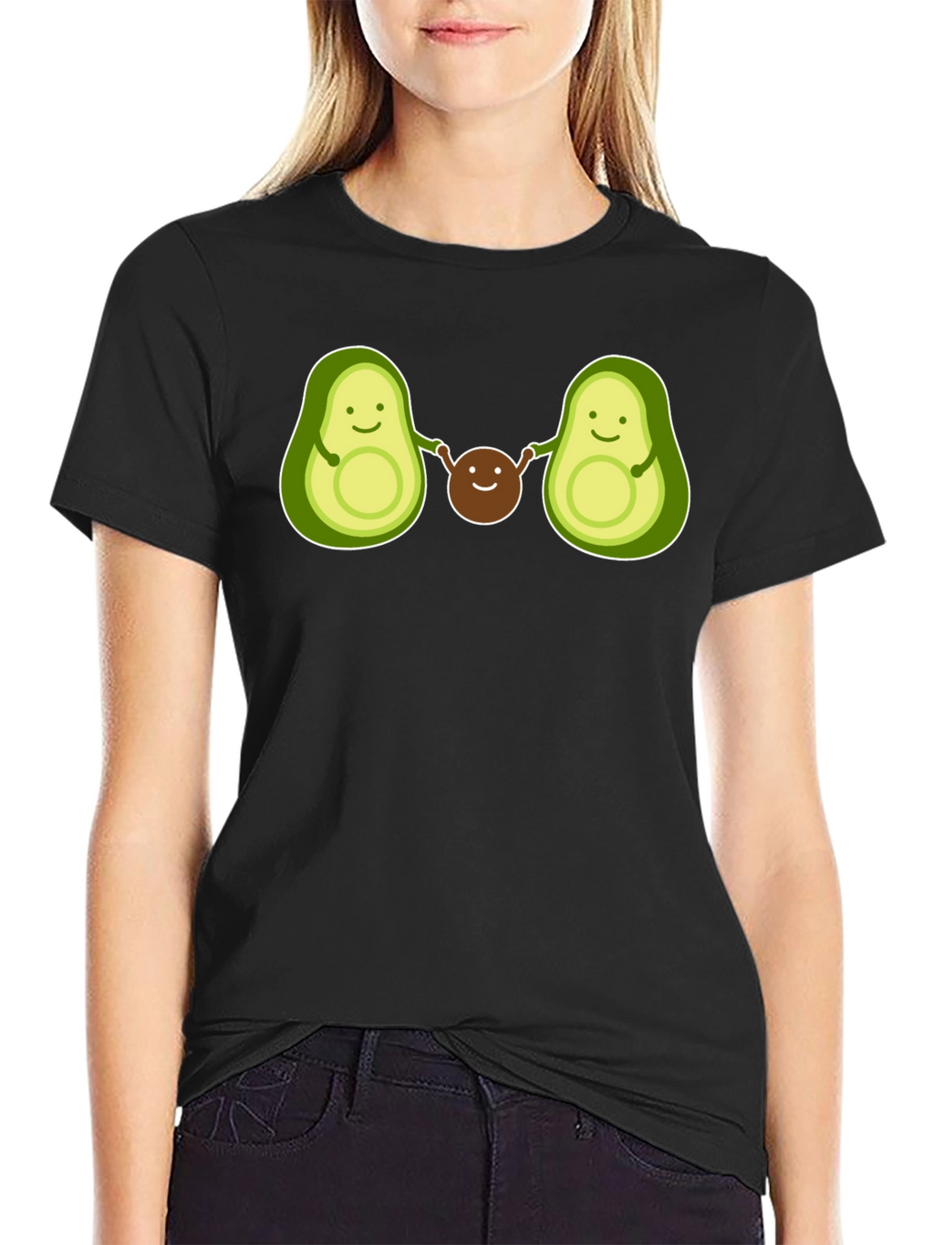 Avocado Family Graphic Tee - Black