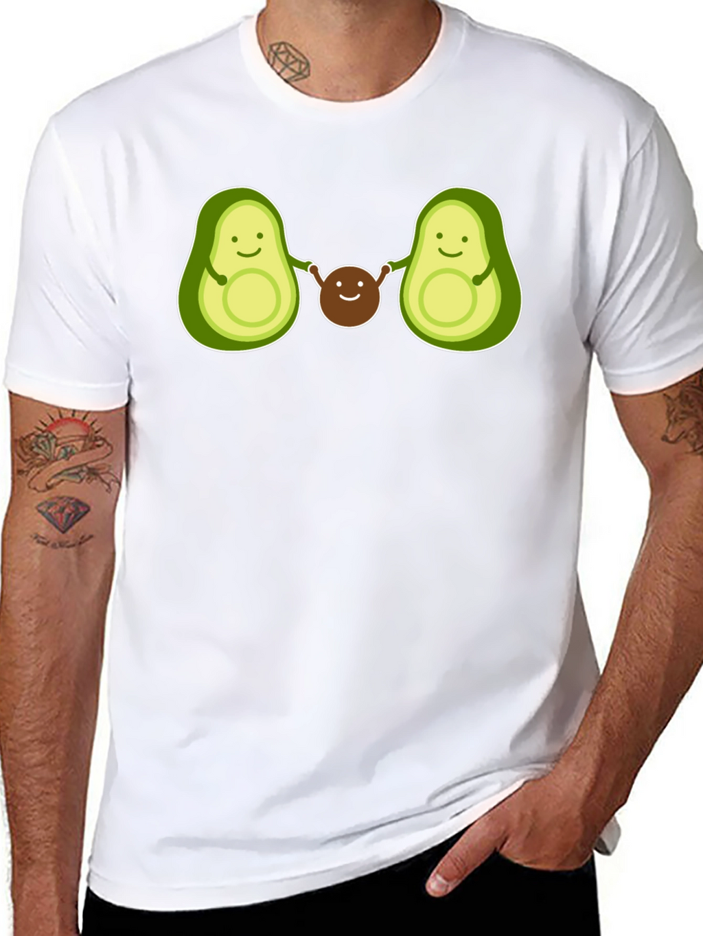 Avocado Family Graphic Tee - Black