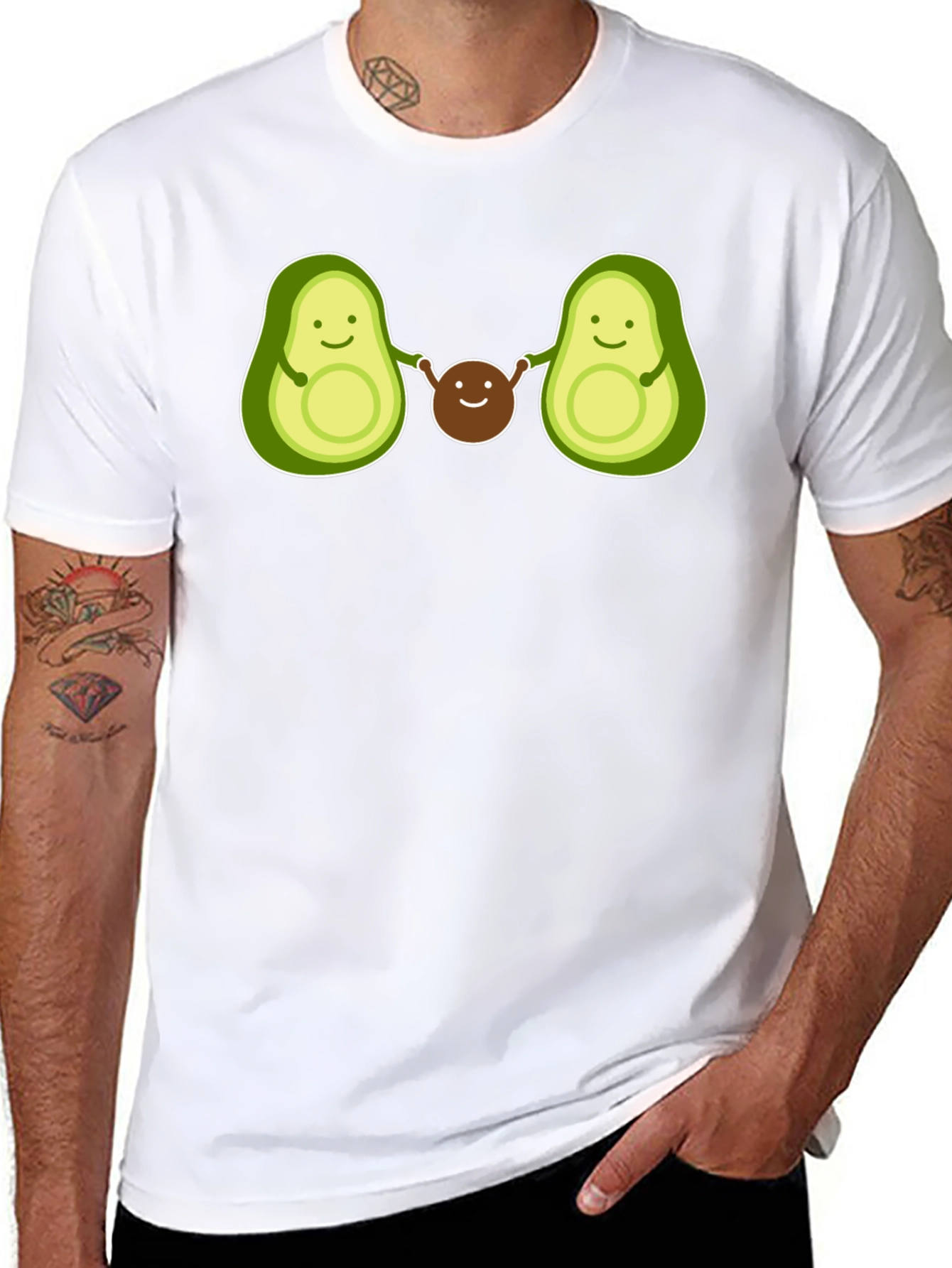 Avocado Family Graphic Tee - Black