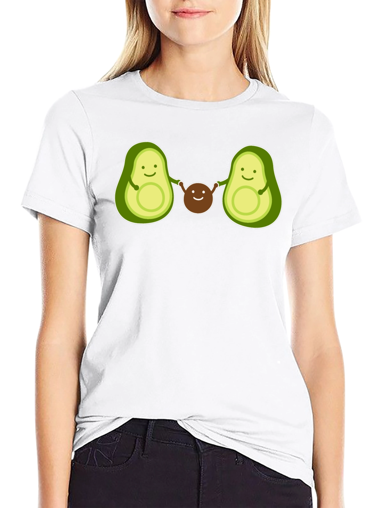Avocado Family Graphic Tee - Black