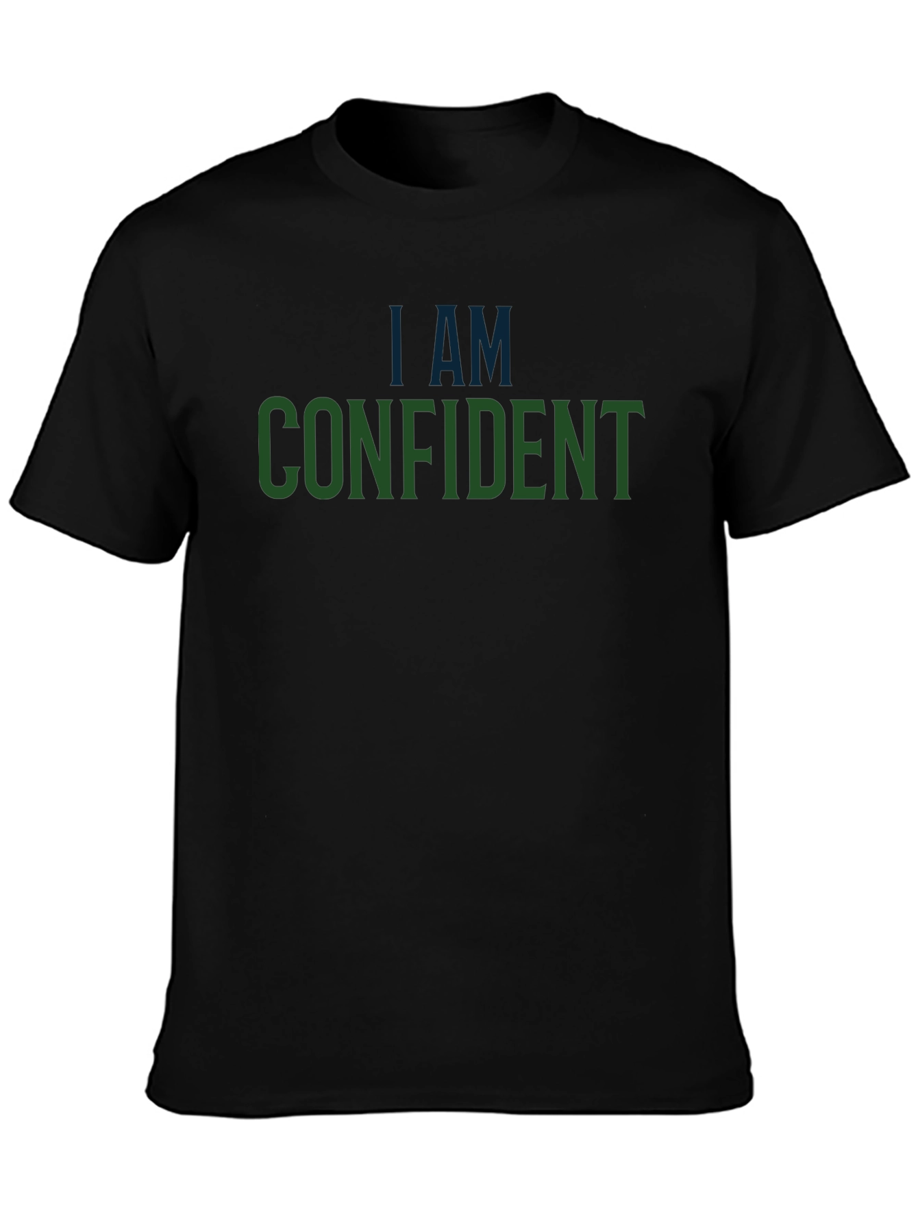 Confident Statement Graphic Tee - Mens Black T-Shirt