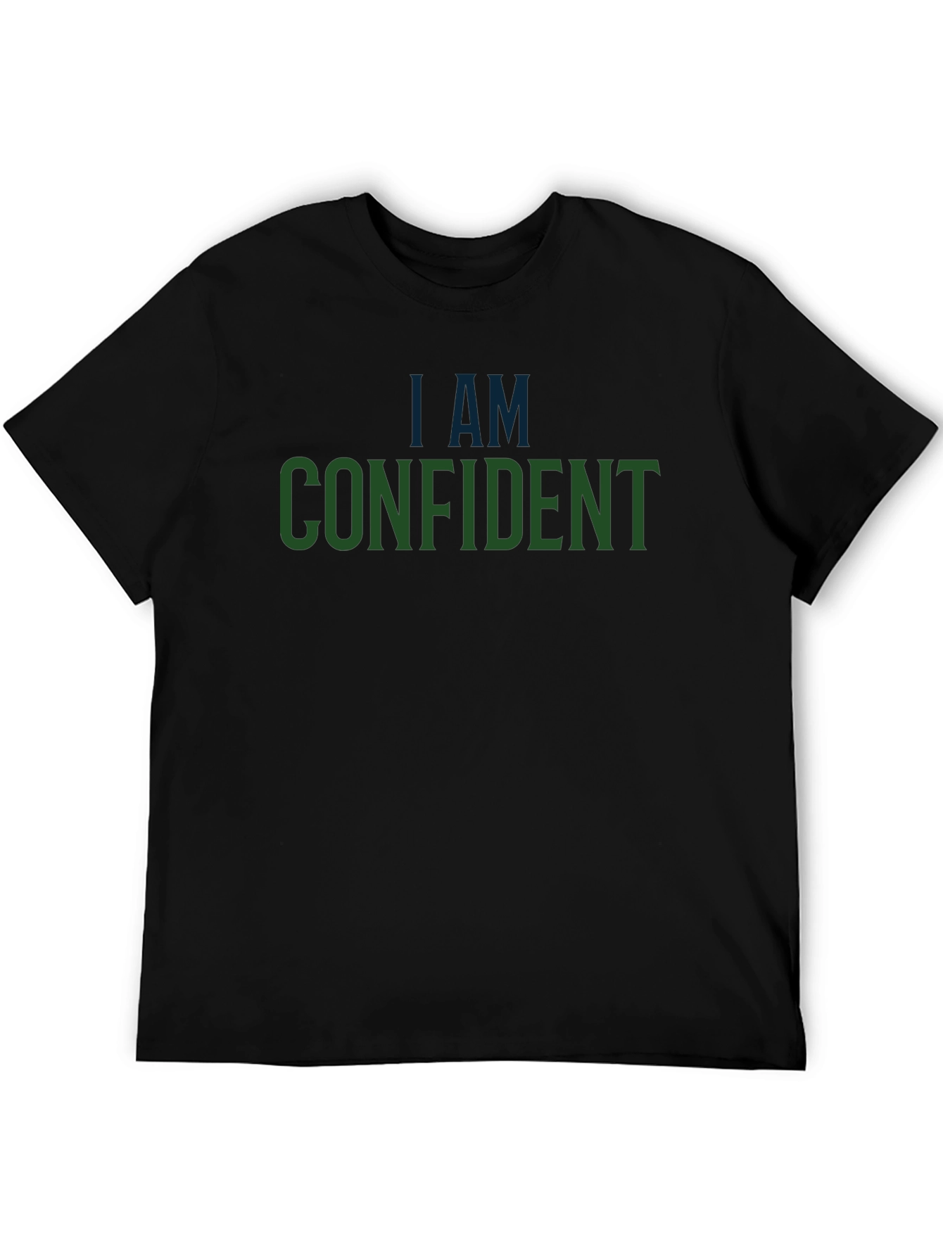 Confident Statement Graphic Tee - Mens Black T-Shirt