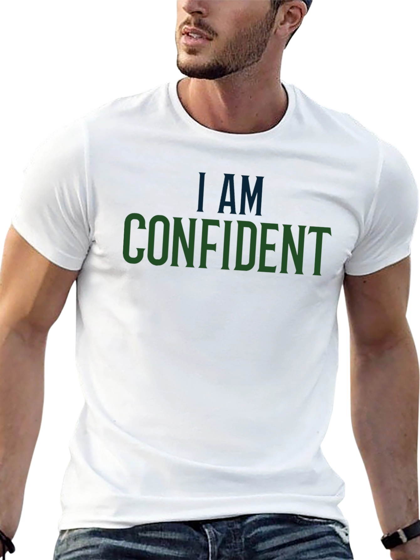 Confident Statement Graphic Tee - Mens Black T-Shirt