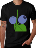 Blueberry Graphic Black T-Shirt