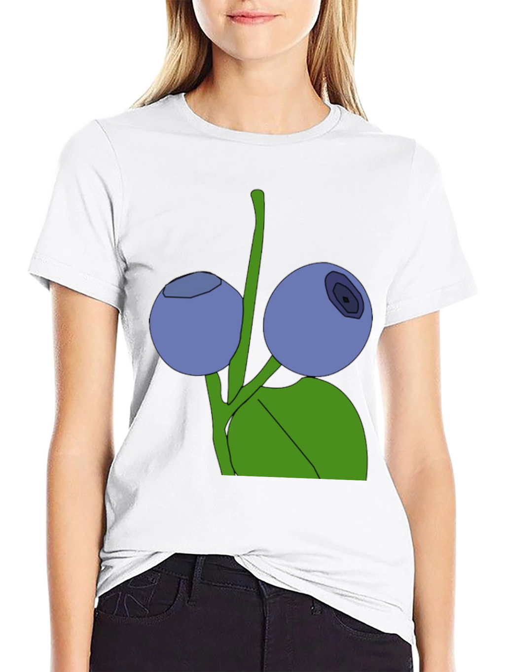 Blueberry Graphic Black T-Shirt