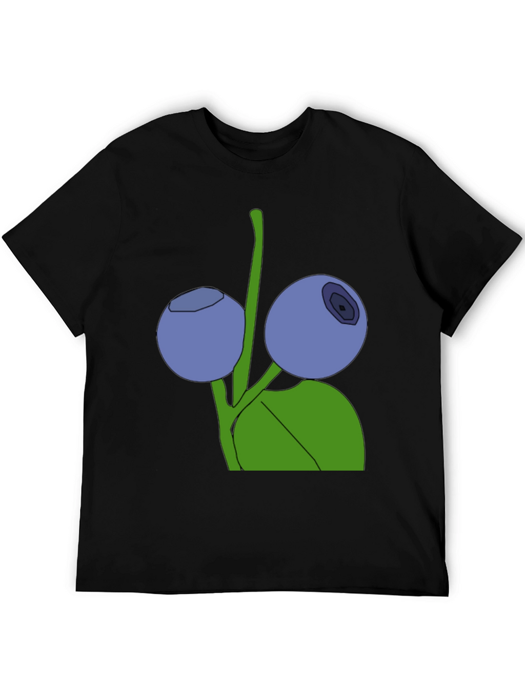Blueberry Graphic Black T-Shirt