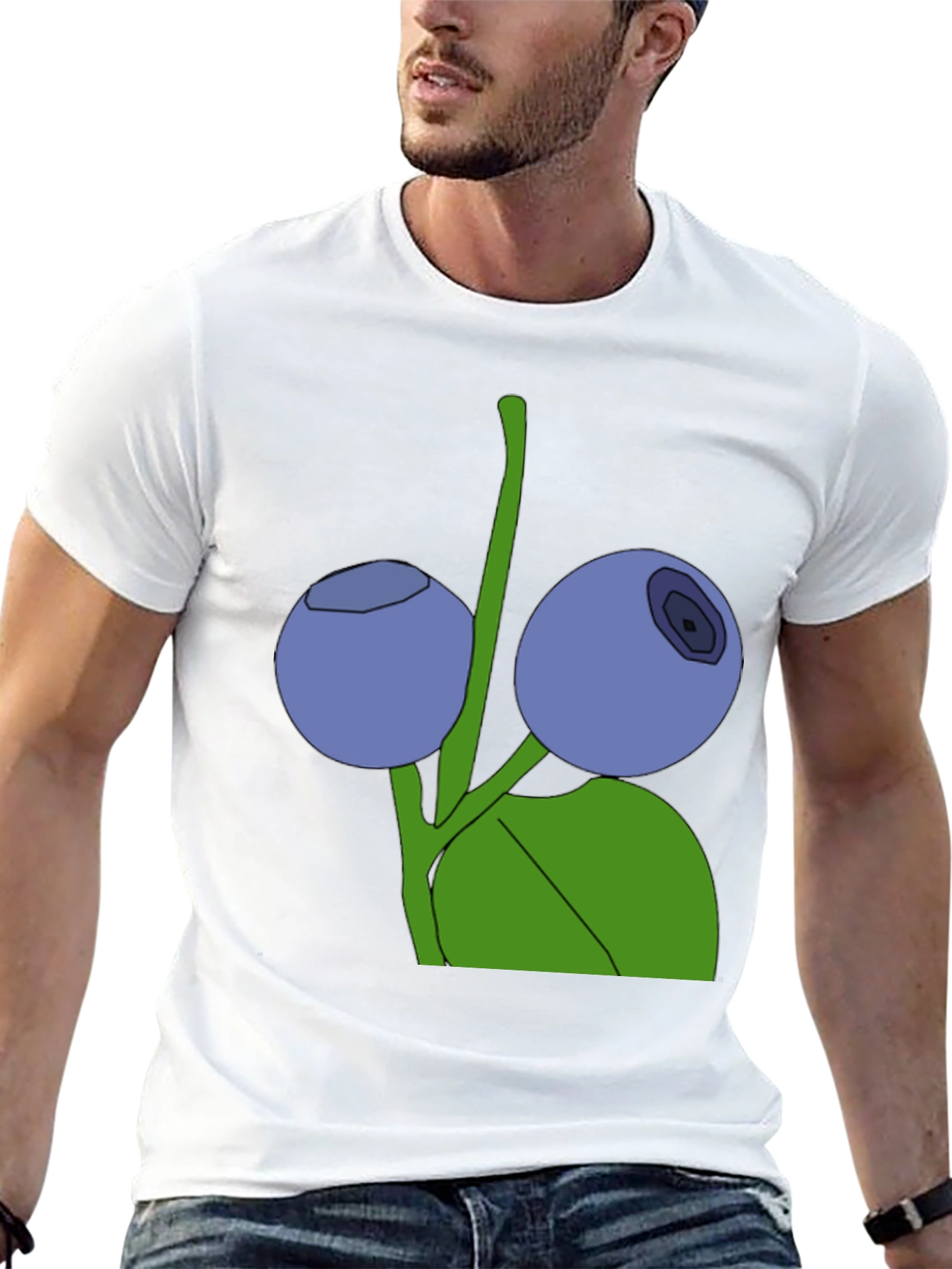Blueberry Graphic Black T-Shirt