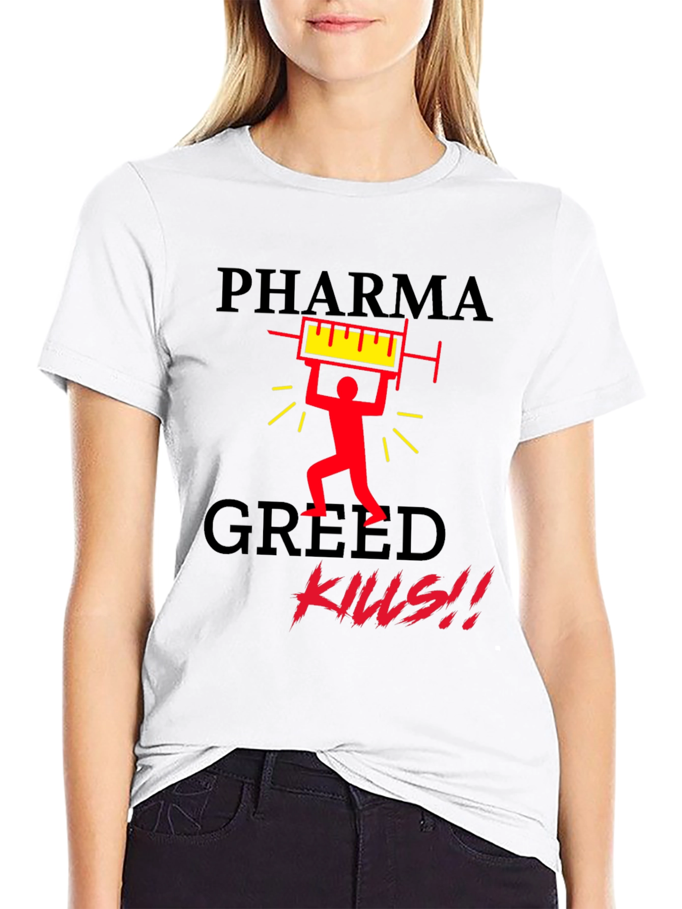 Pharma Greed Kills Graphic T-Shirt