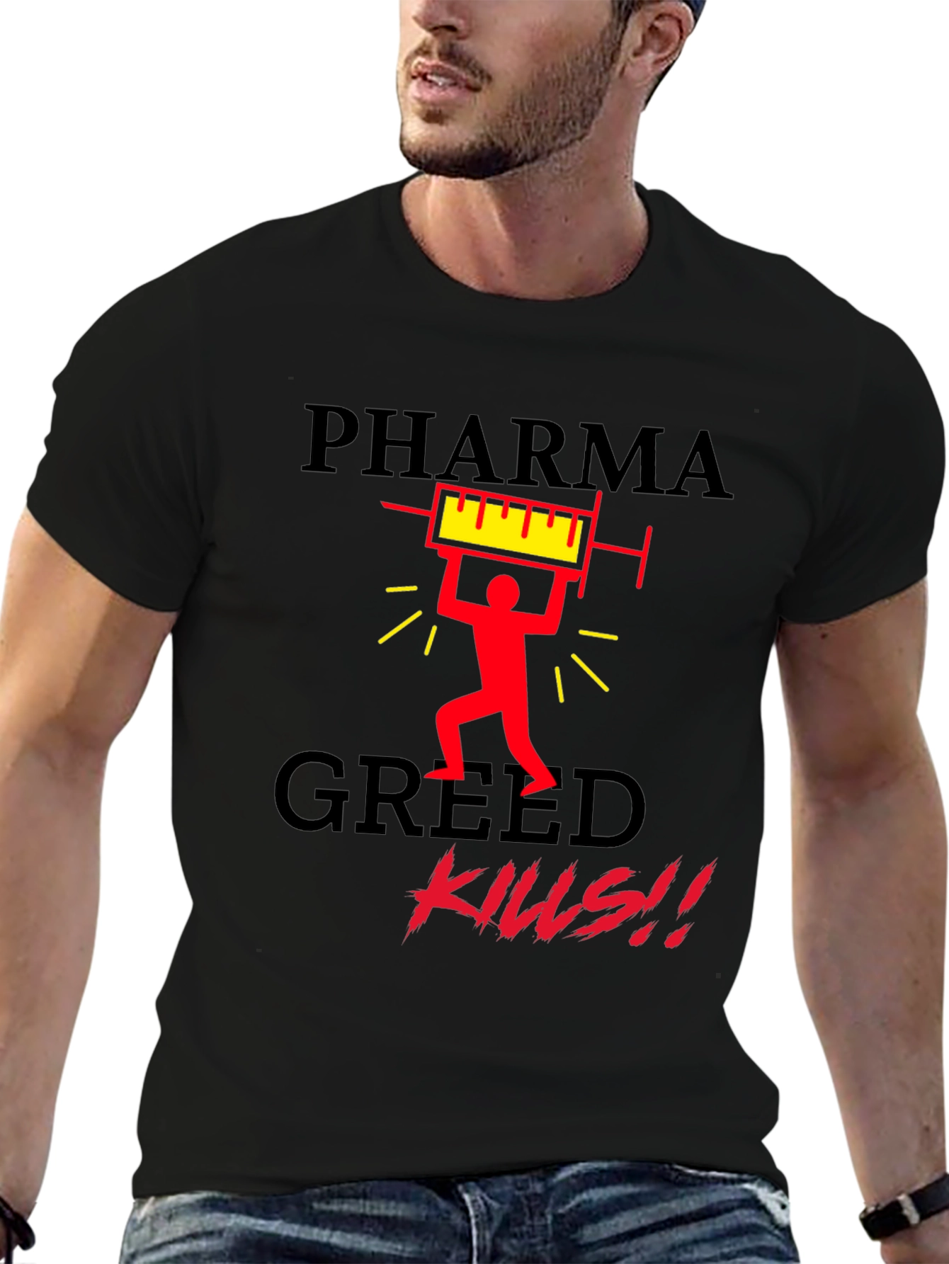 Pharma Greed Kills Graphic T-Shirt
