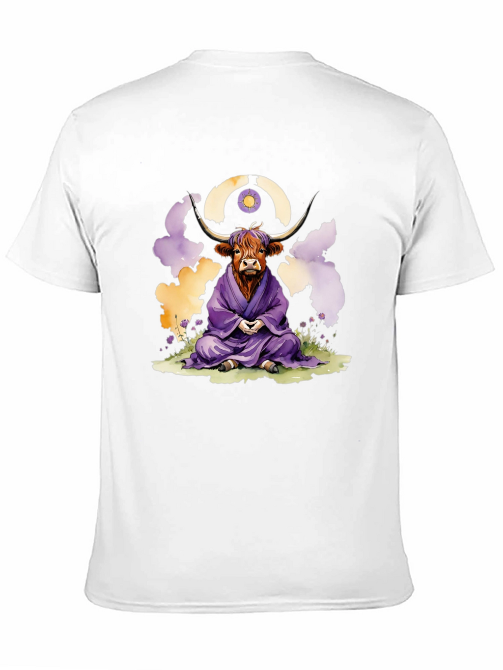 Zen Highland Cow Meditation T-Shirt