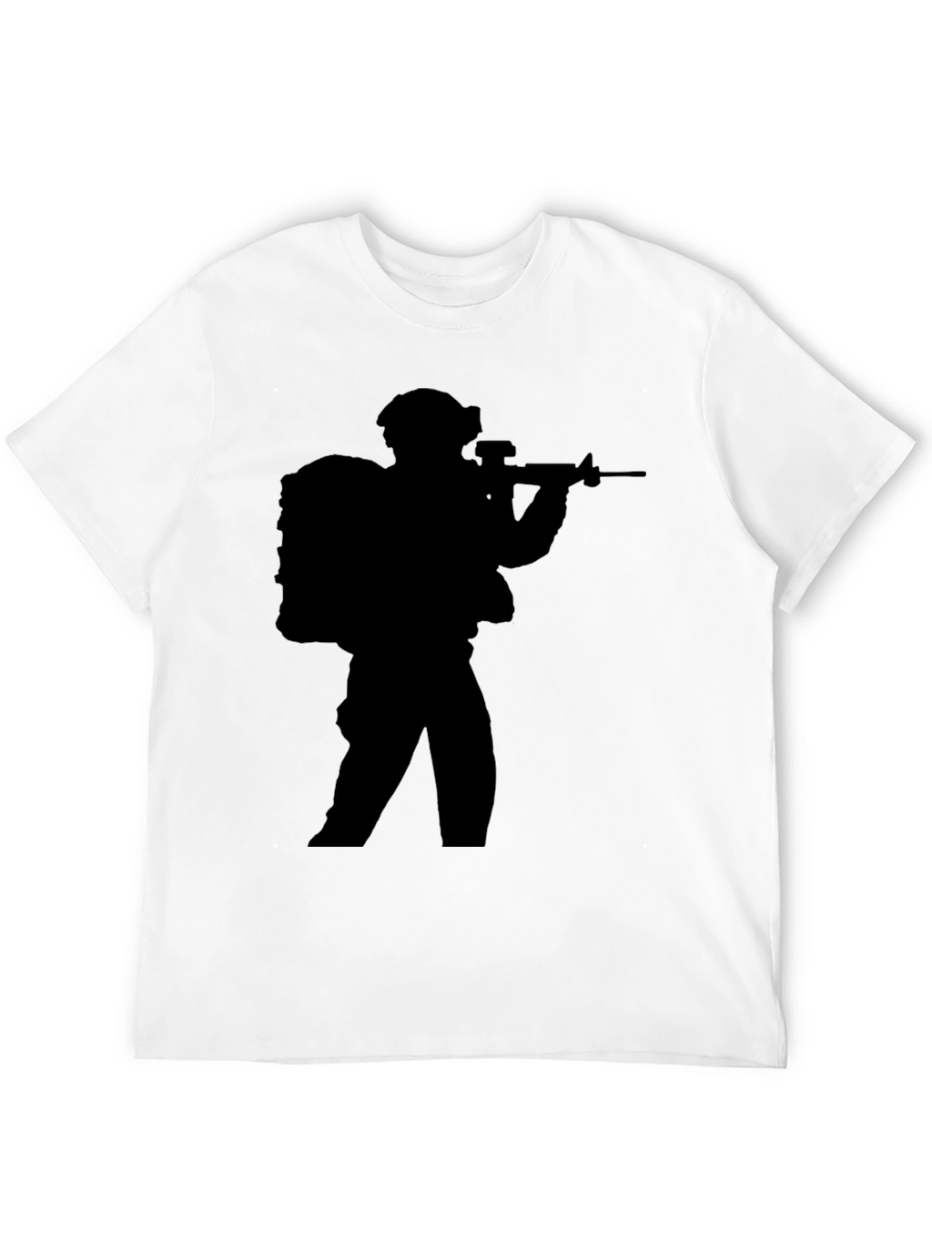 Military Silhouette Black T-Shirt