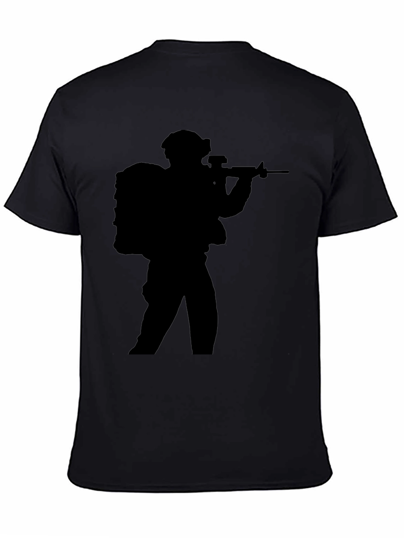 Military Silhouette Black T-Shirt