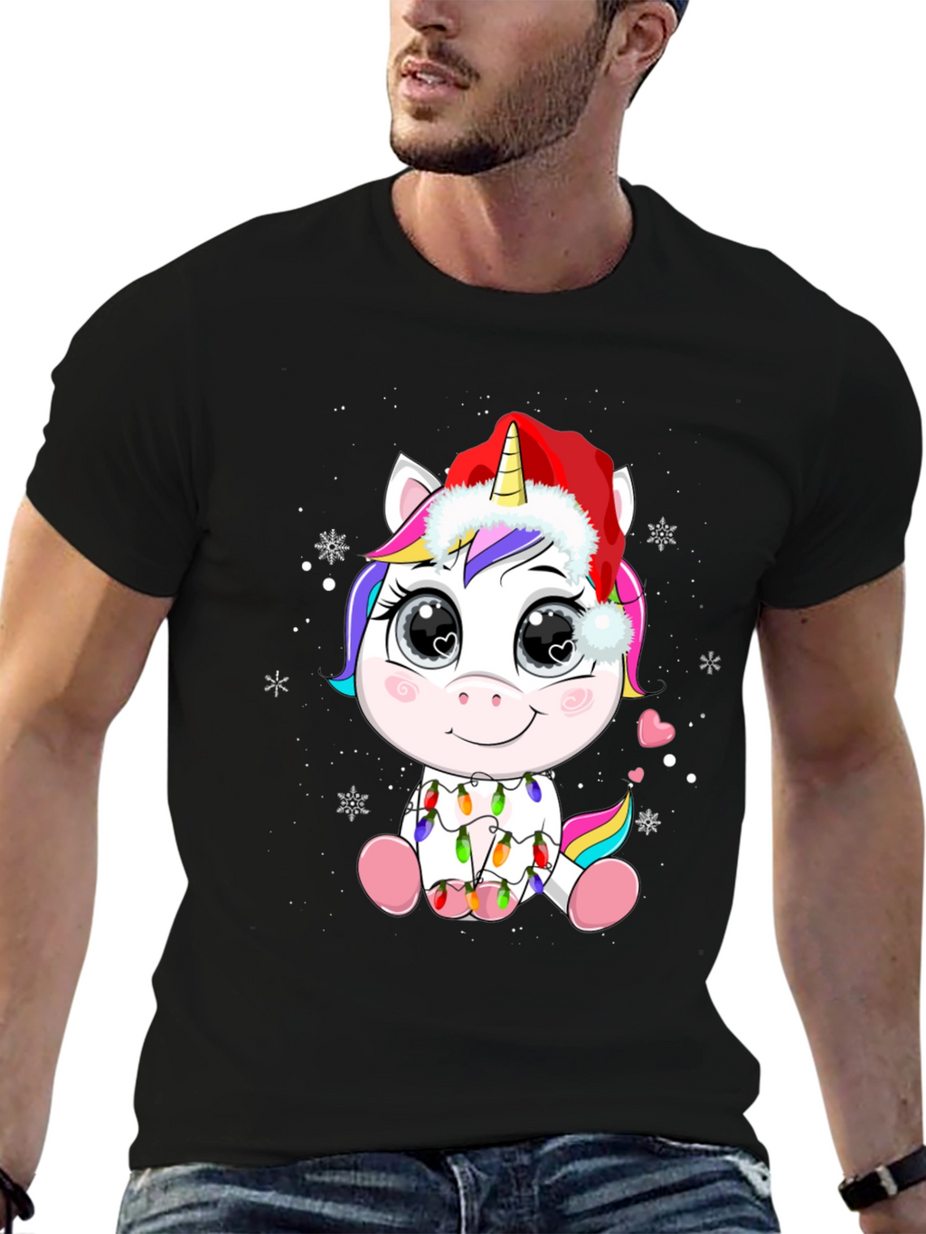 Festive Unicorn Christmas T-Shirt