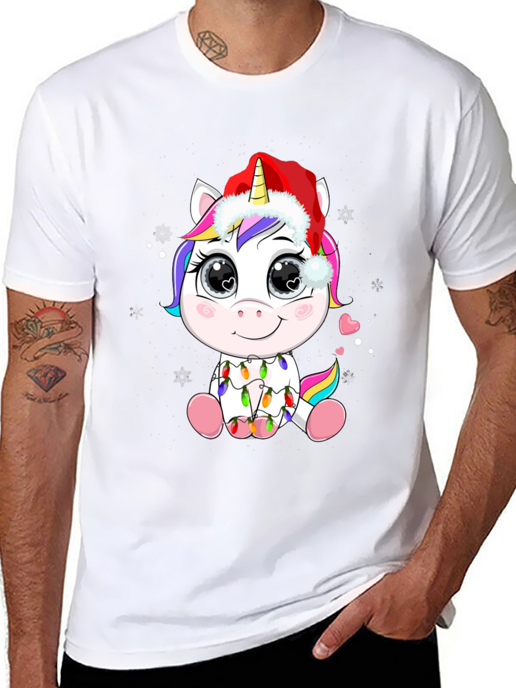 Festive Unicorn Christmas T-Shirt