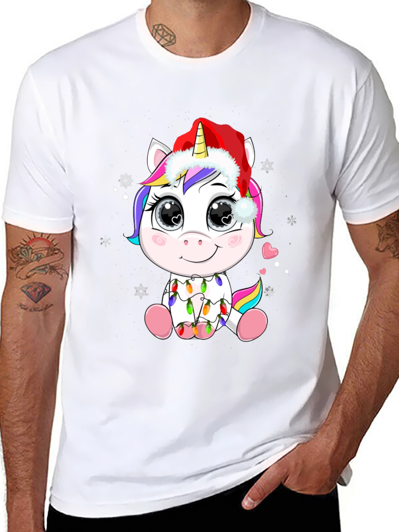 Festive Unicorn Christmas T-Shirt