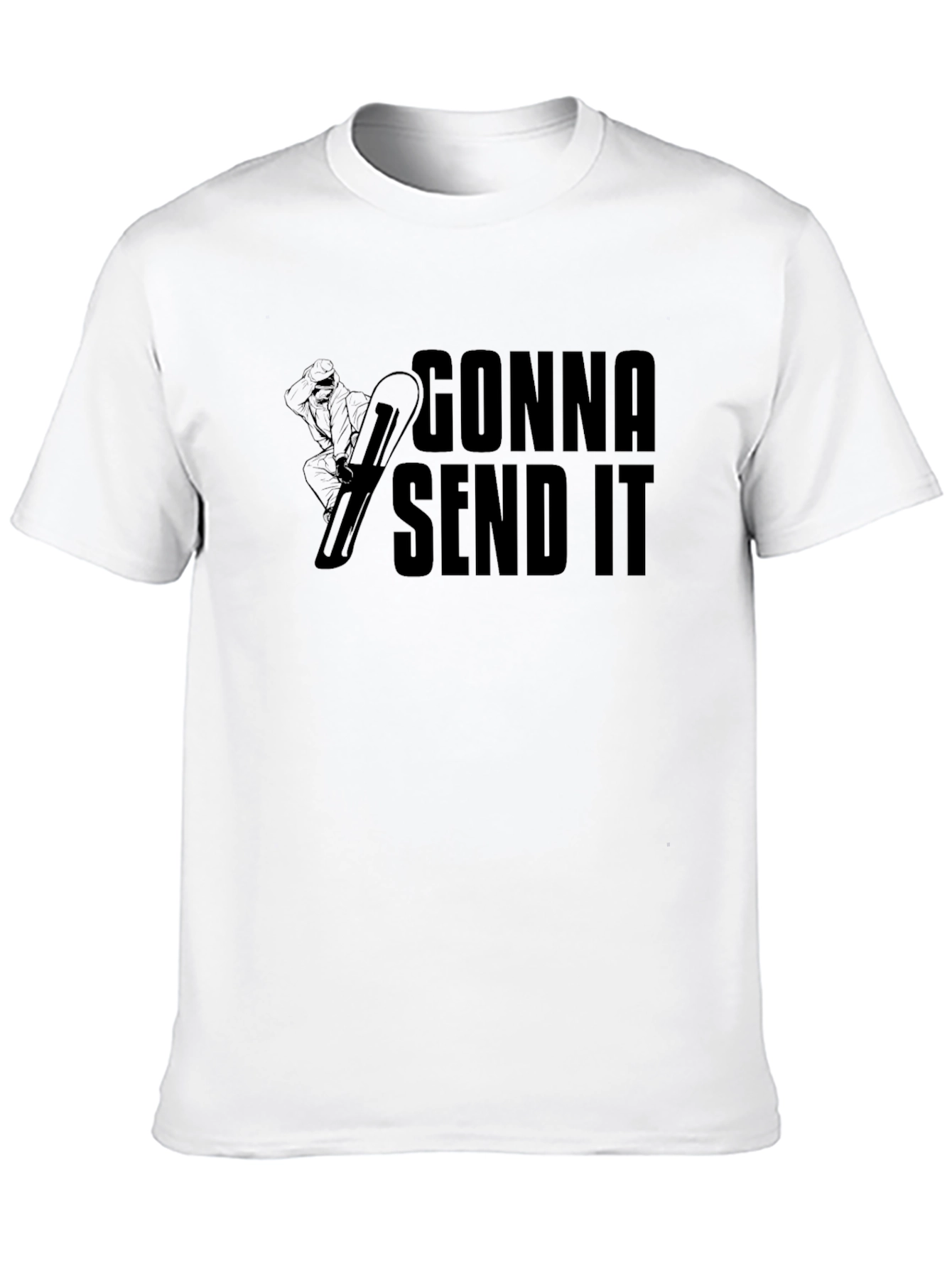Gonna Send It Black T-Shirt - Snowboard Design