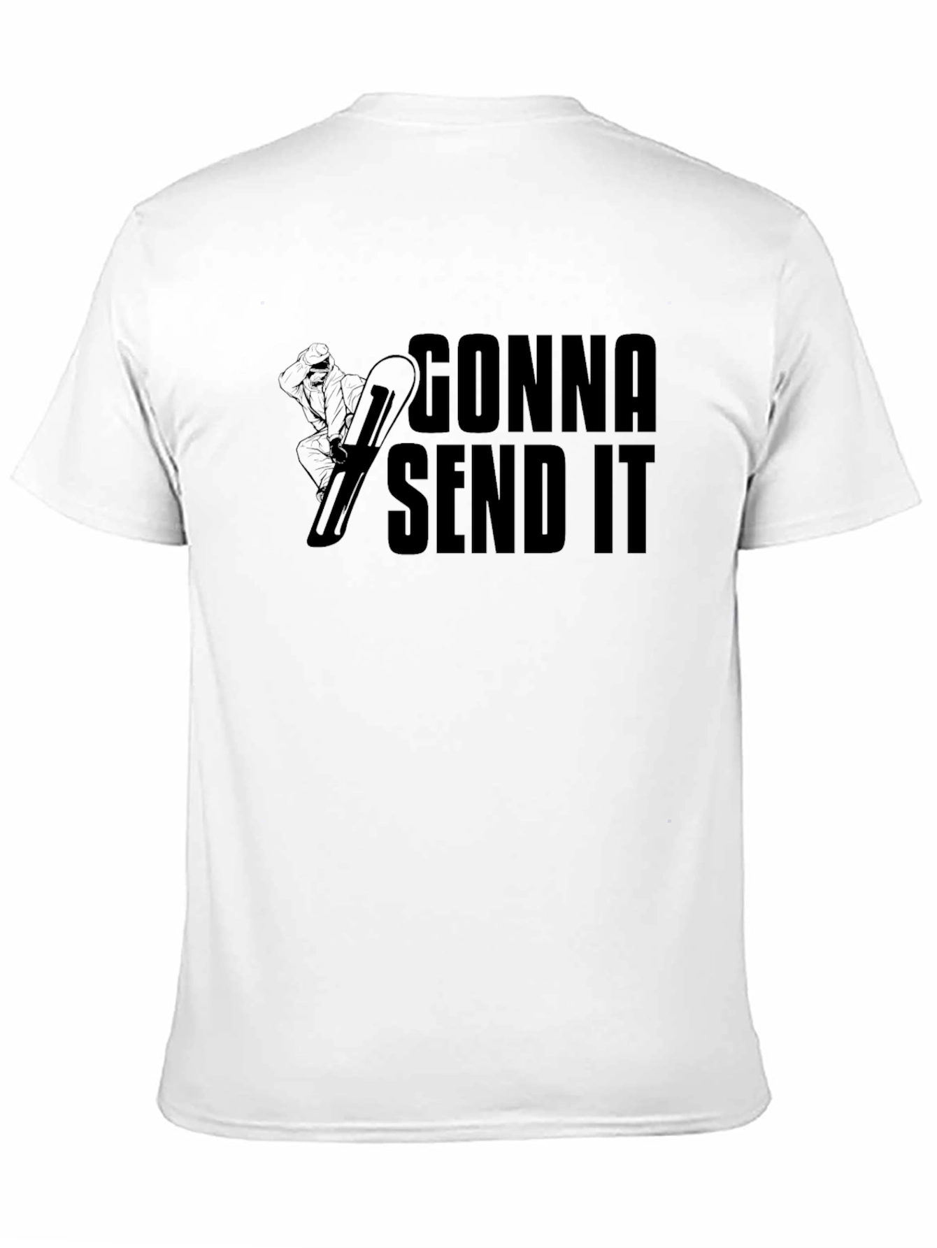 Gonna Send It Black T-Shirt - Snowboard Design