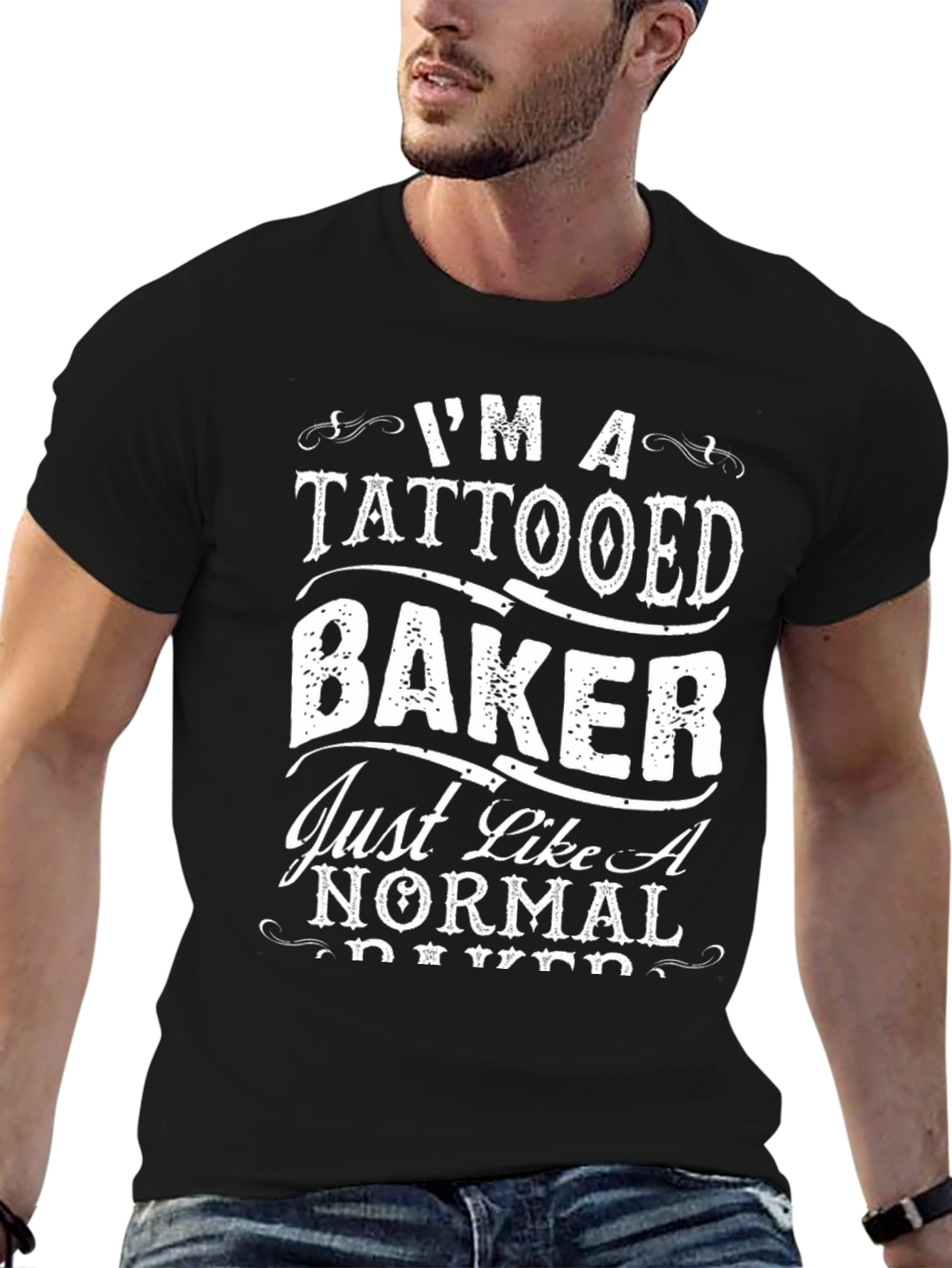 Tattooed Baker T-Shirt: Funny Baker Tee