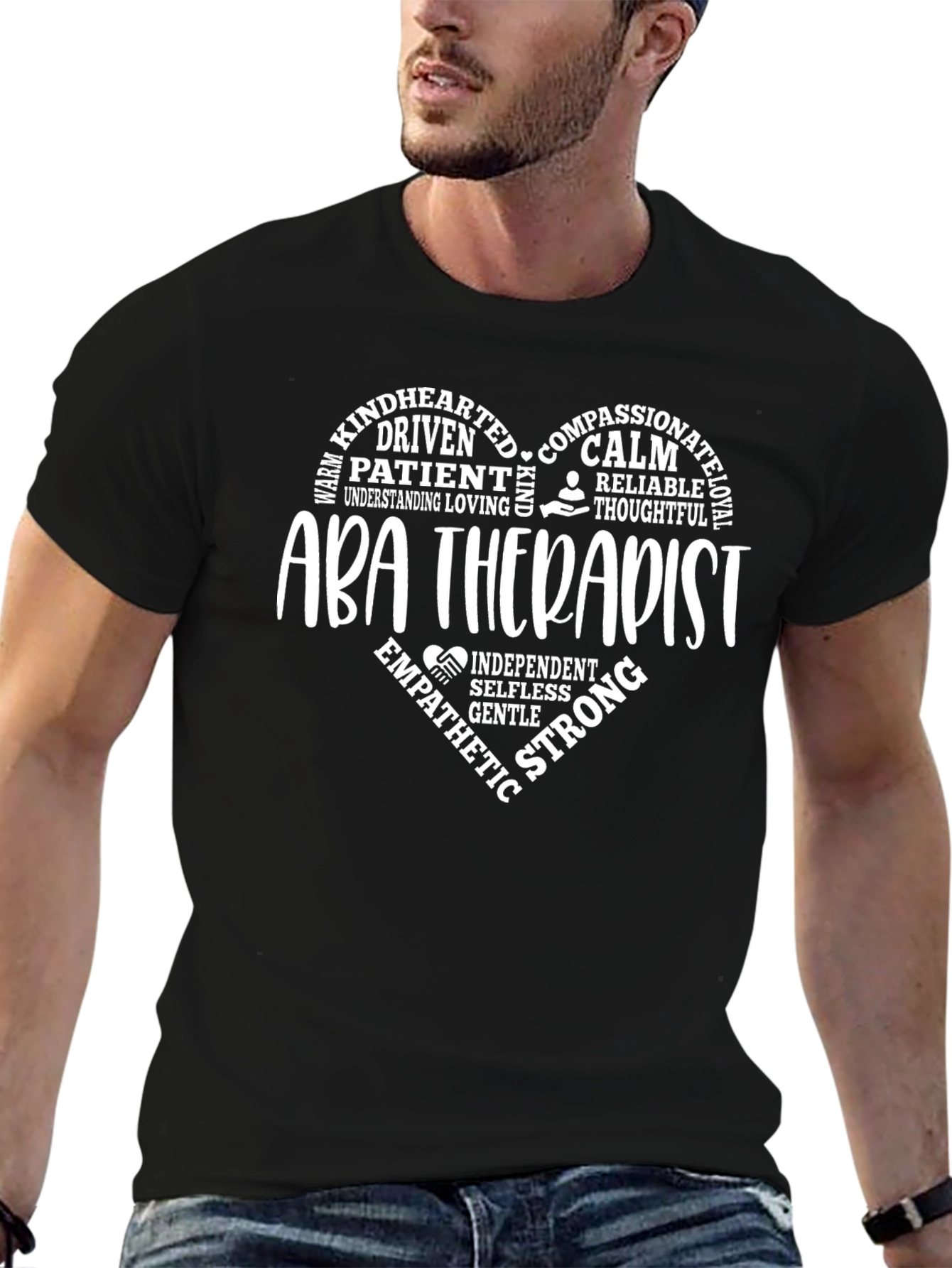 ABA Therapist Heart T-Shirt - Compassionate Professional Tee