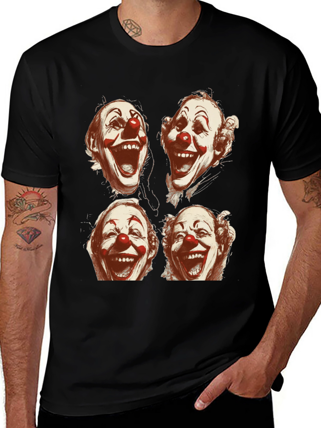 Clown Faces Graphic T-Shirt