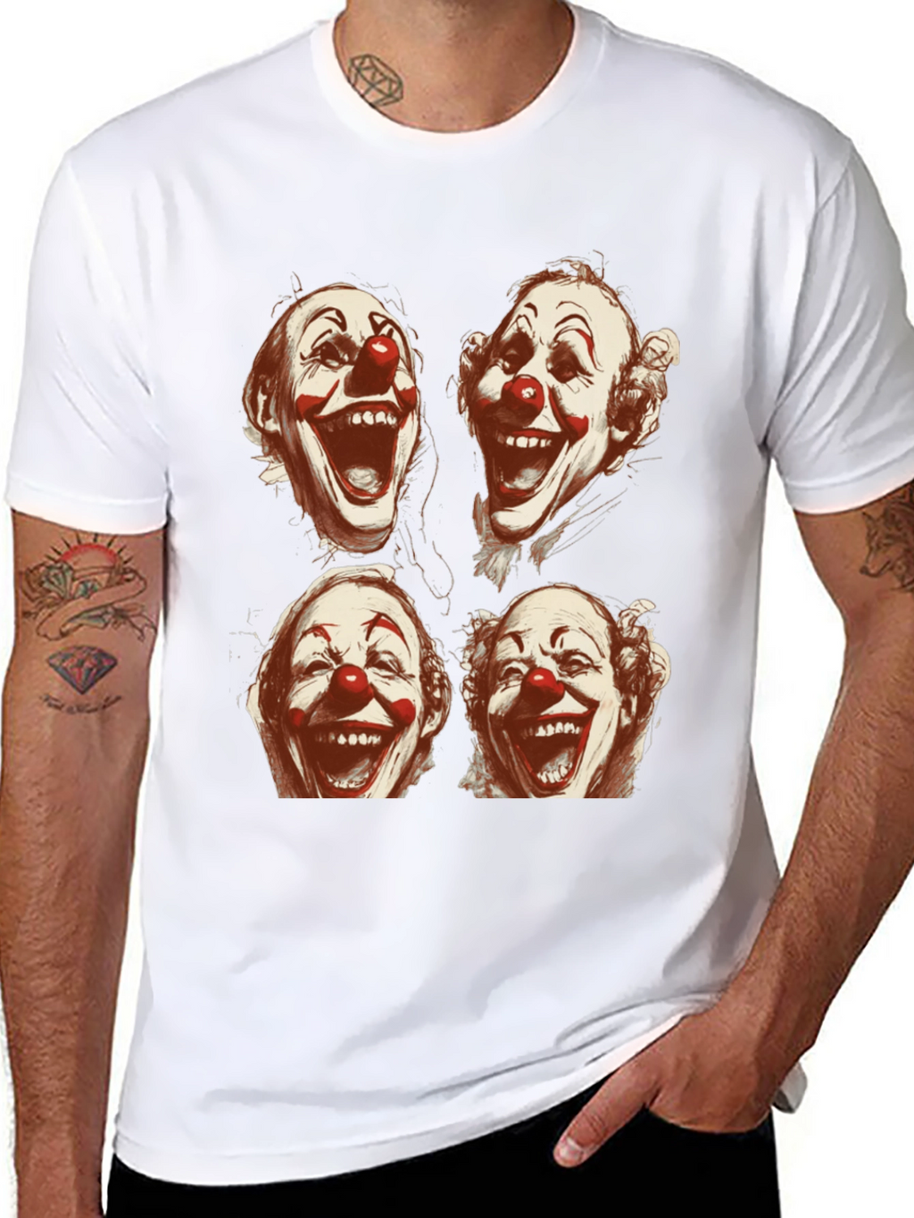 Clown Faces Graphic T-Shirt