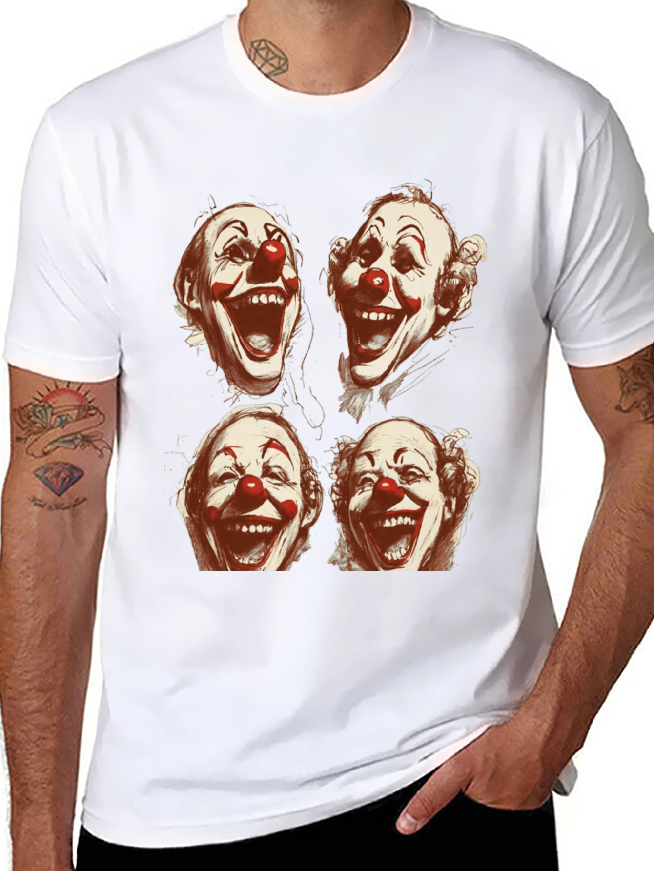 Clown Faces Graphic T-Shirt