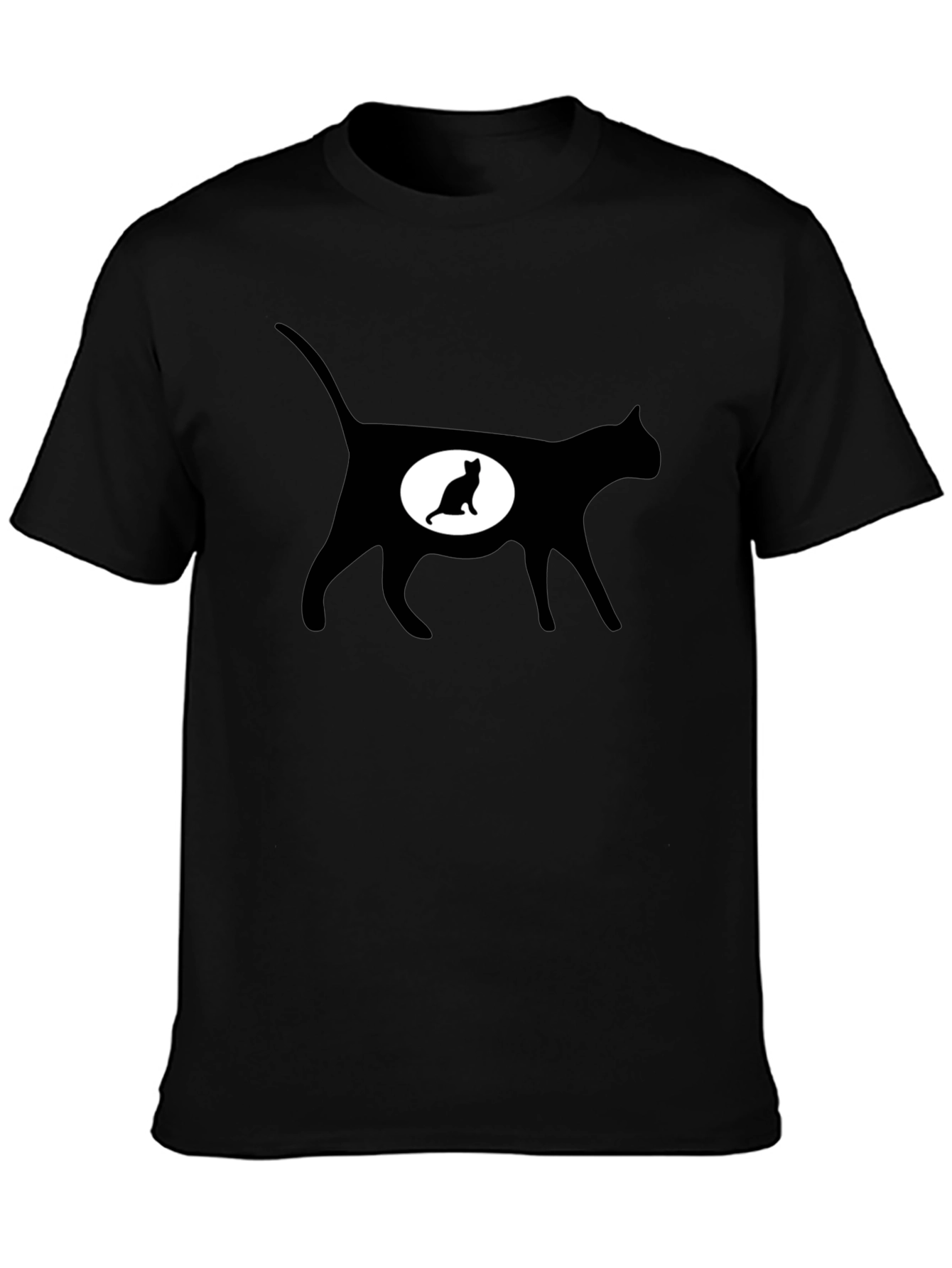 Cat Silhouette T-Shirt - Expecting Kitten