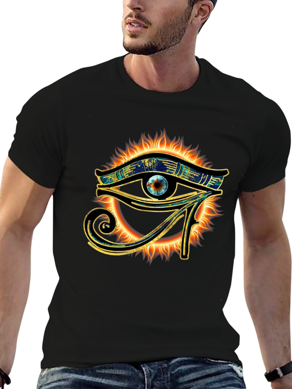 Eye of Horus Graphic Tee - Black