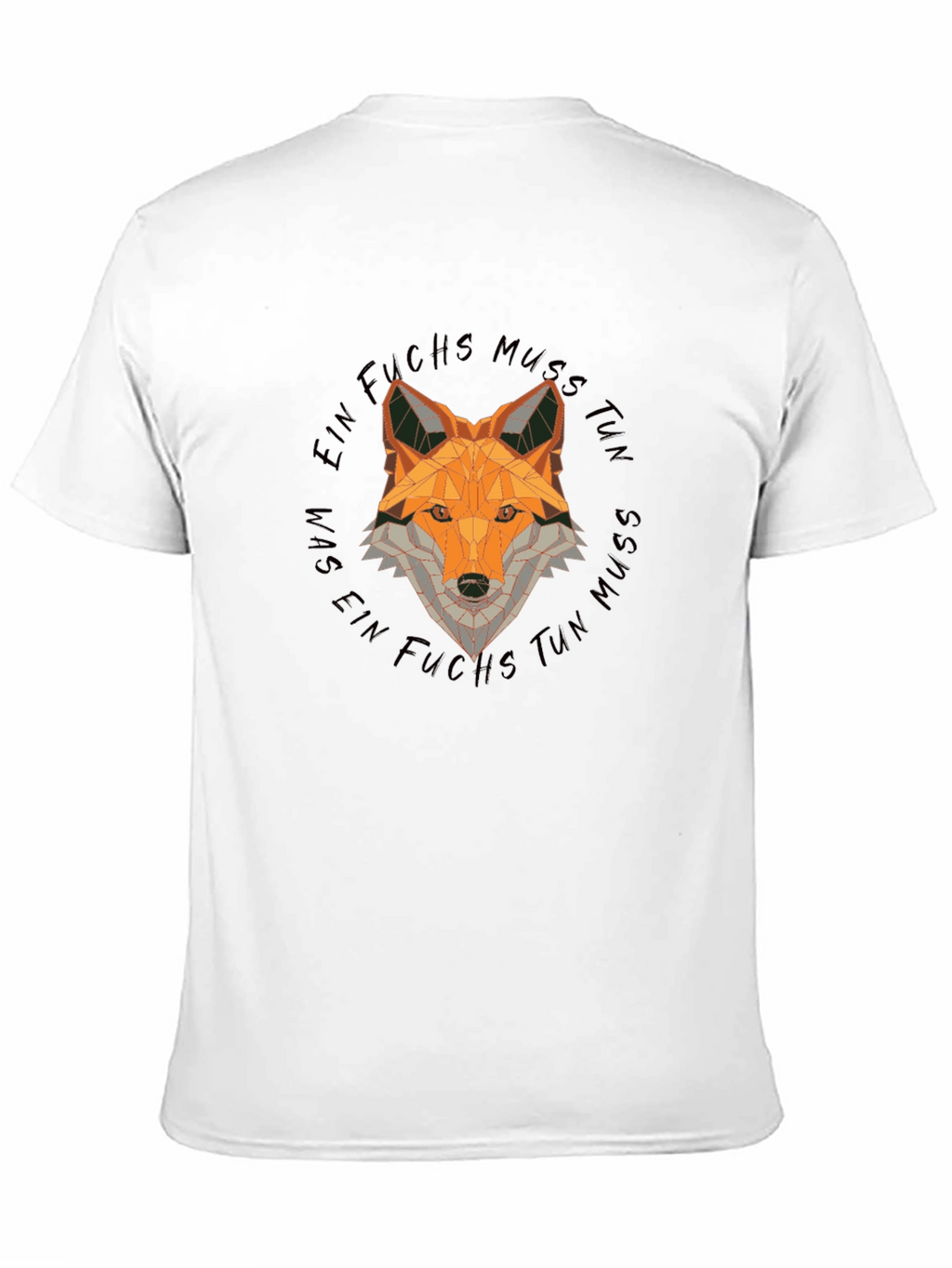 Geometric Fox Graphic Tee - Unisex Black T-Shirt