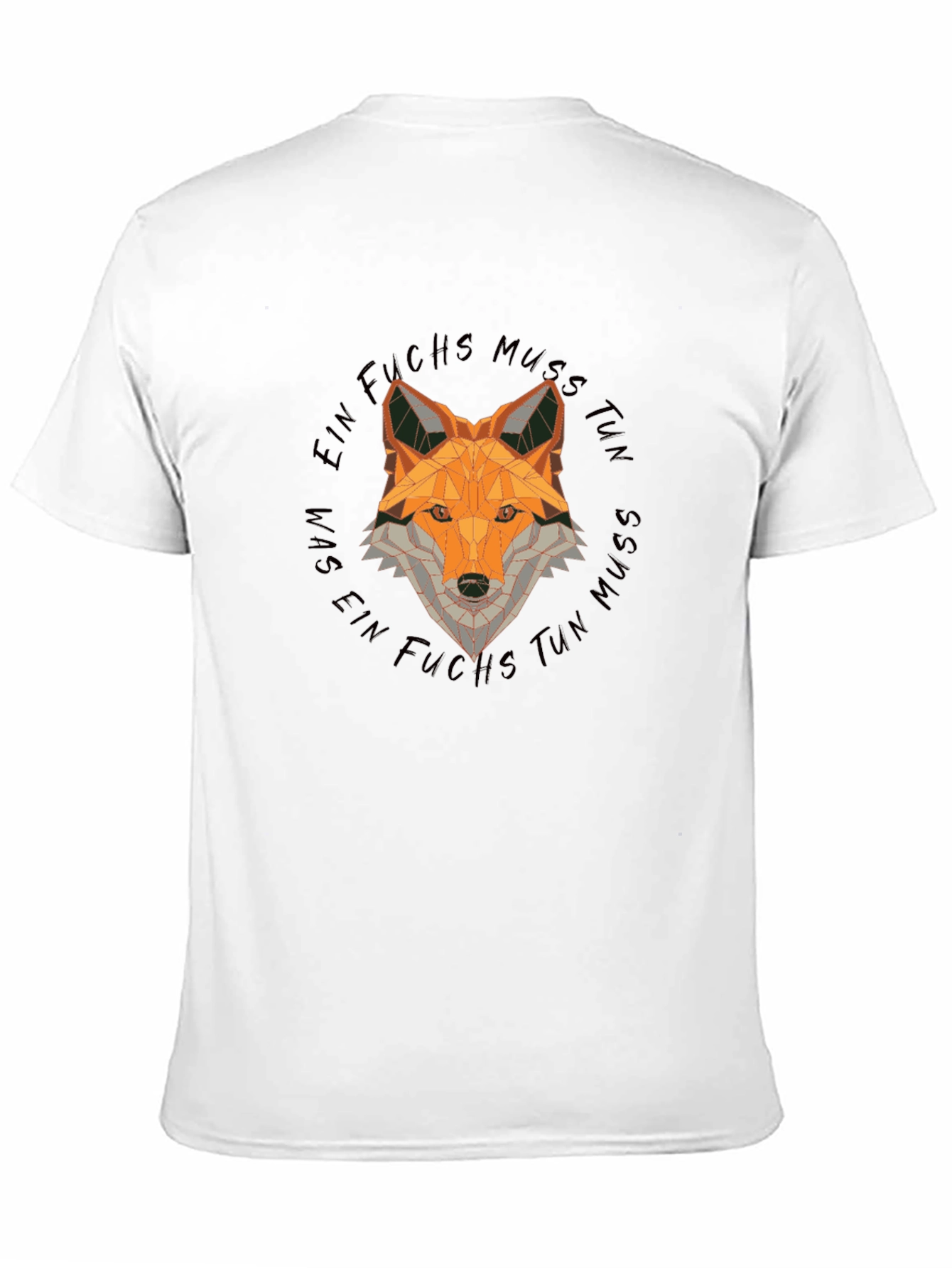 Geometric Fox Graphic Tee - Unisex Black T-Shirt