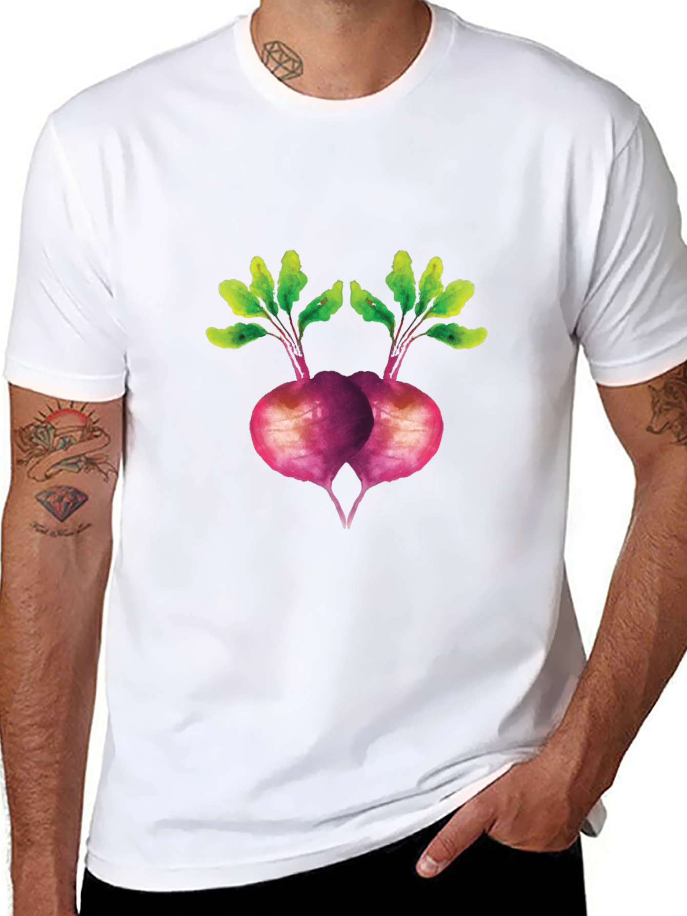 Beet Graphic T-Shirt - Unique Vegetable Design