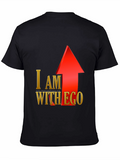 I Am With Ego Graphic T-Shirt - Black