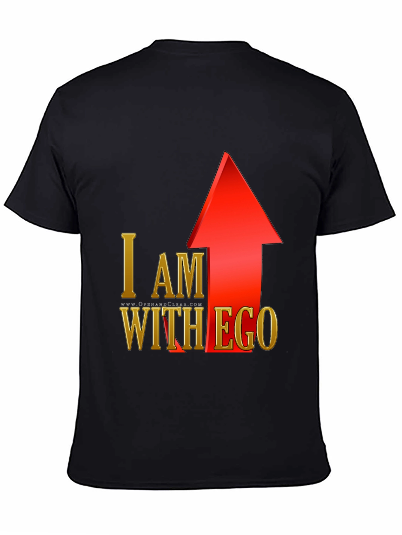 I Am With Ego Graphic T-Shirt - Black