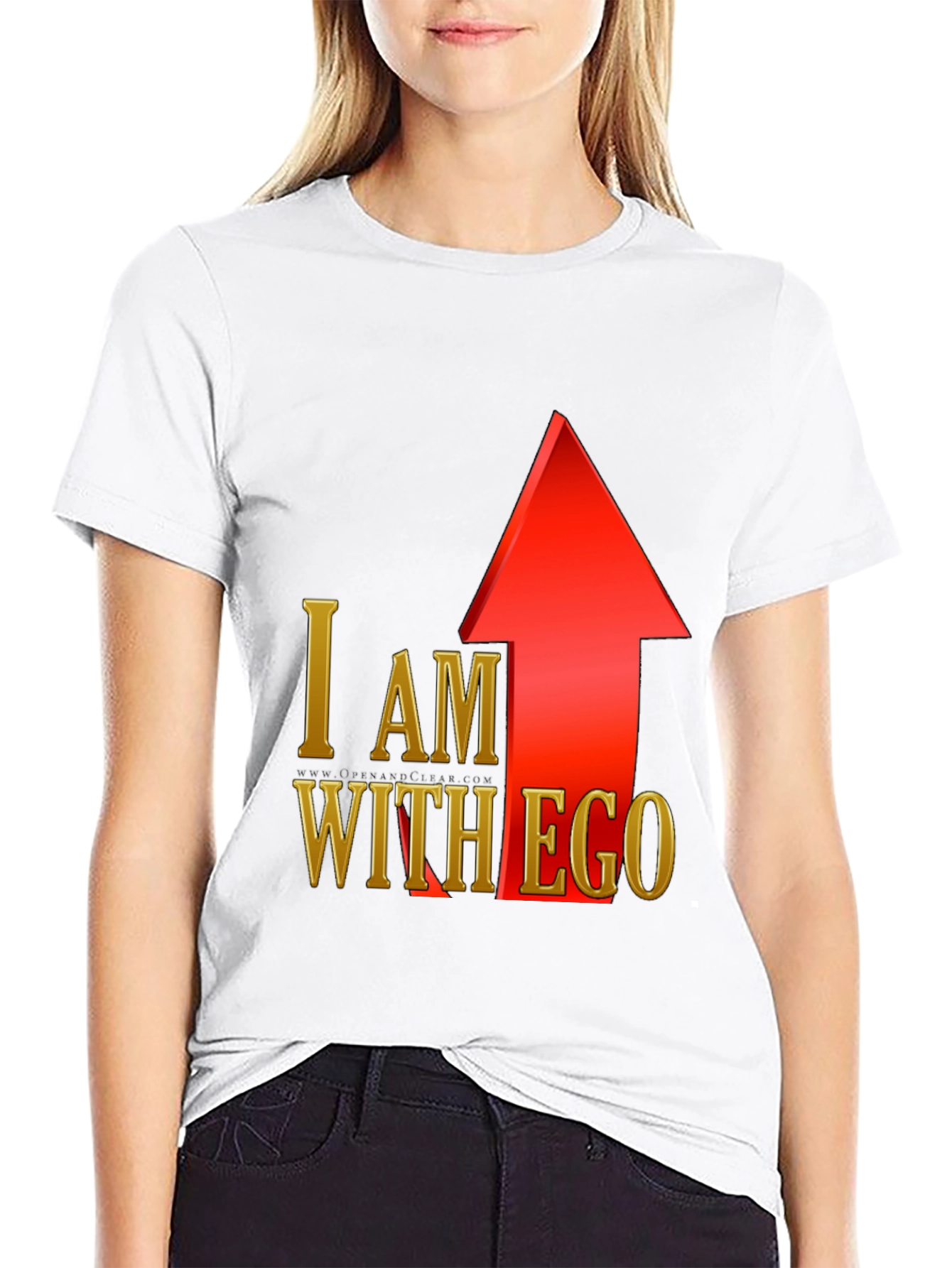 I Am With Ego Graphic T-Shirt - Black