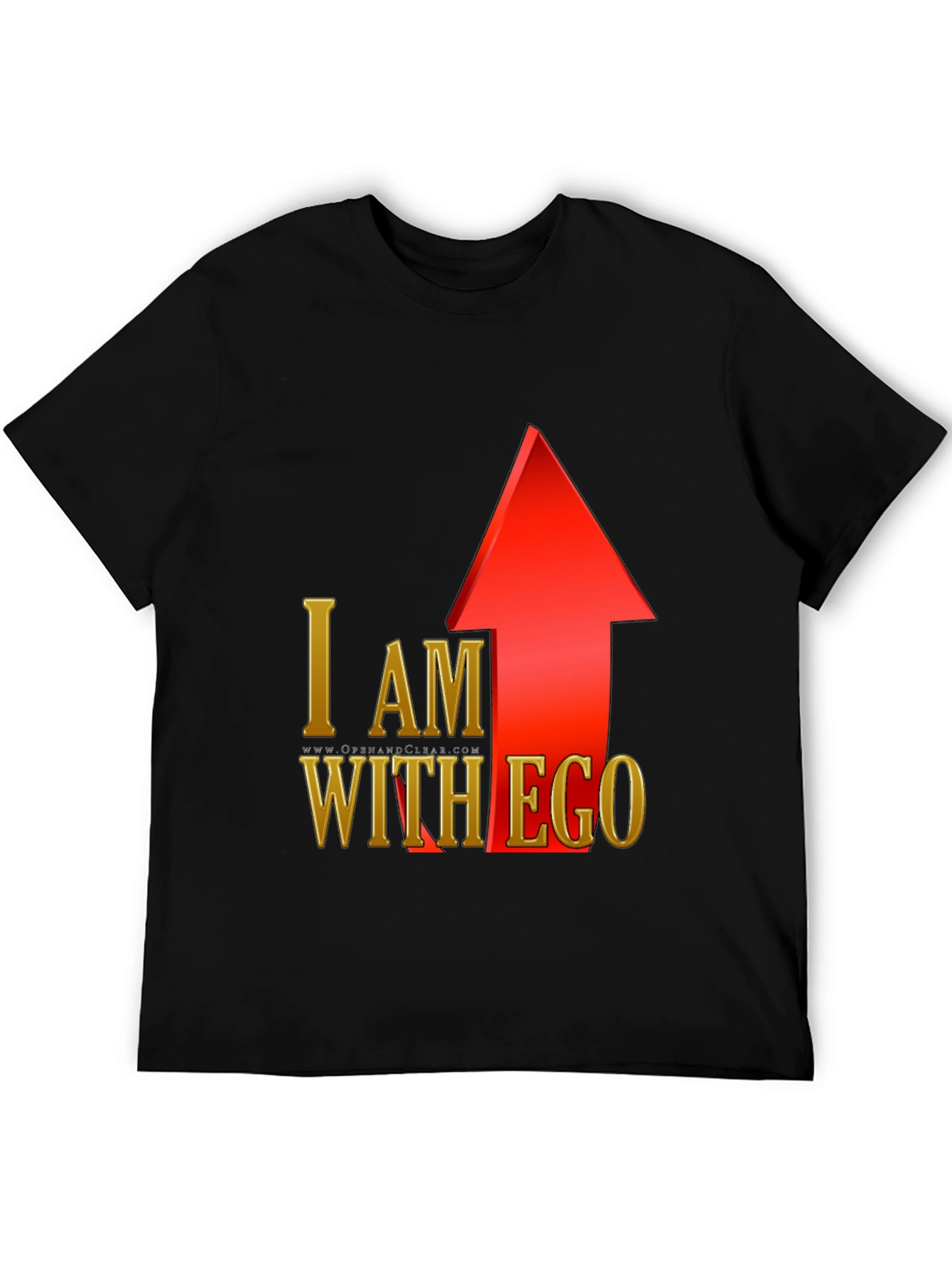 I Am With Ego Graphic T-Shirt - Black