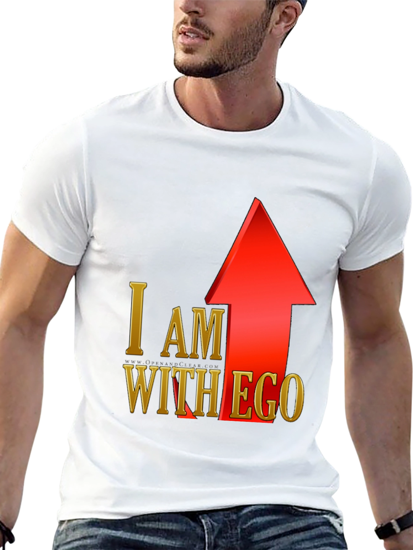 I Am With Ego Graphic T-Shirt - Black