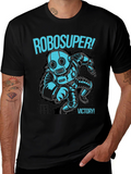 RoboSuper! Graphic Print Black T-Shirt