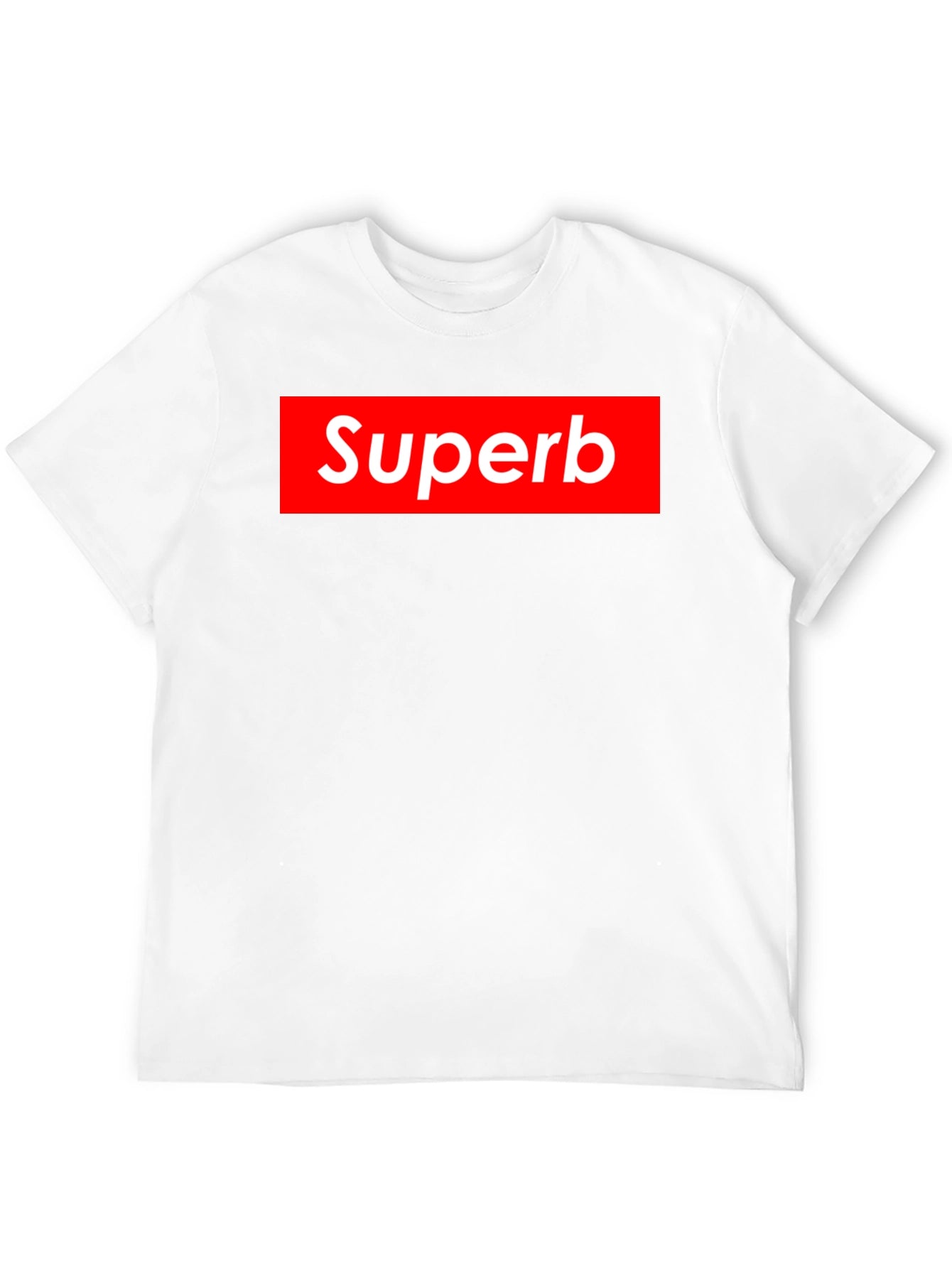 Superb Graphic Tee - Red Box Logo Style T-Shirt
