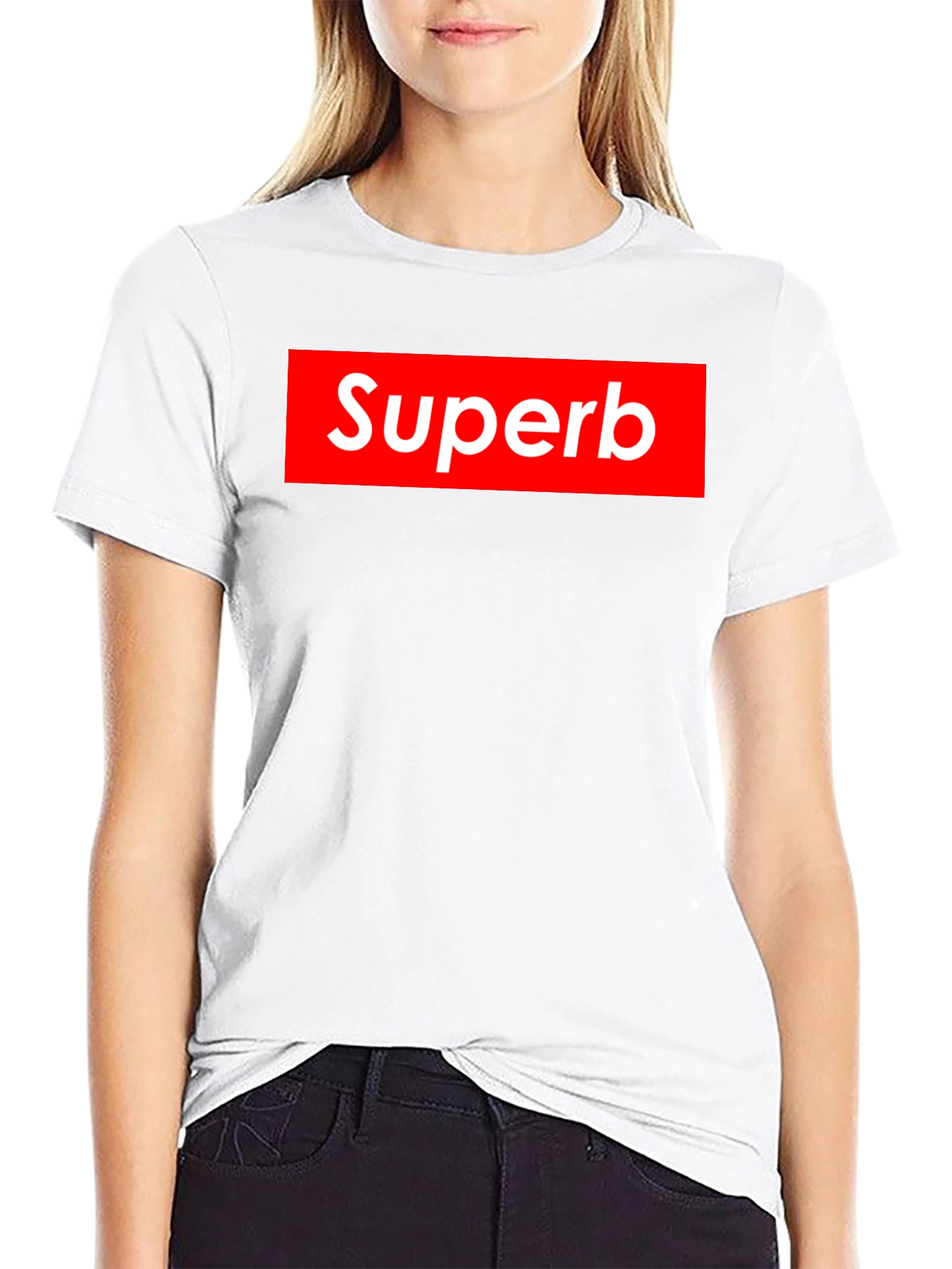 Superb Graphic Tee - Red Box Logo Style T-Shirt
