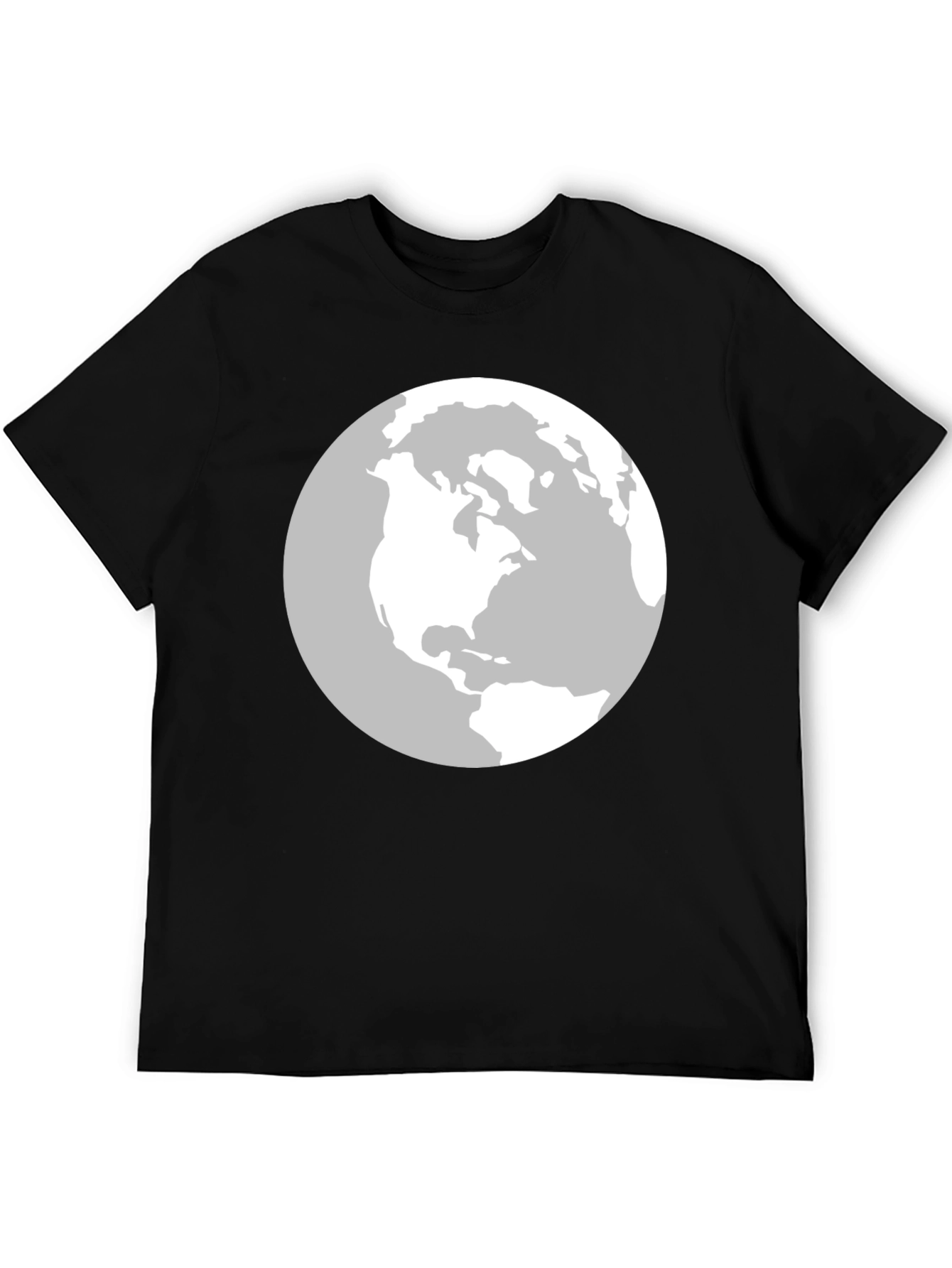 Earth Graphic Tee - Black Cotton Blend Shirt